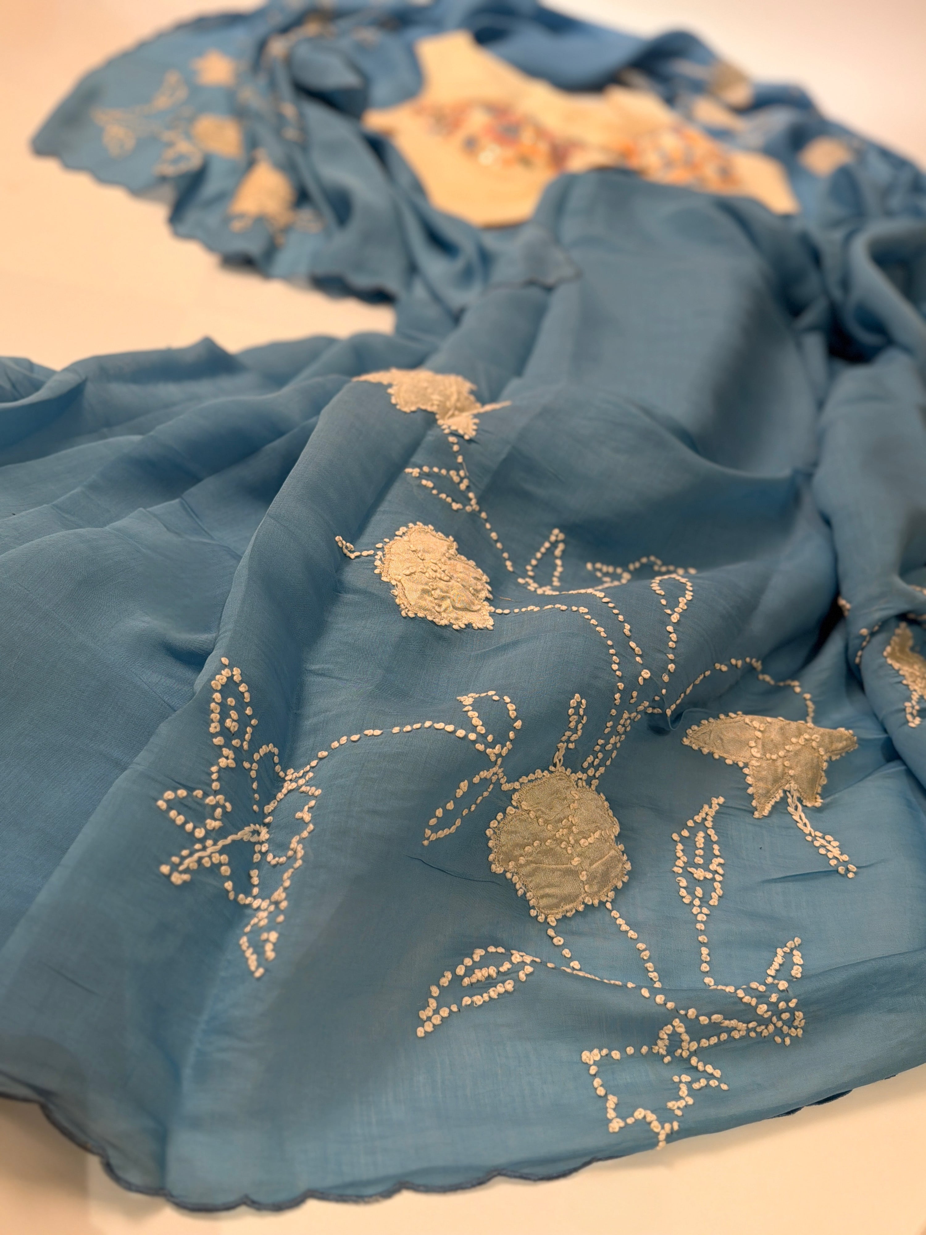 Frosted Florals Saree