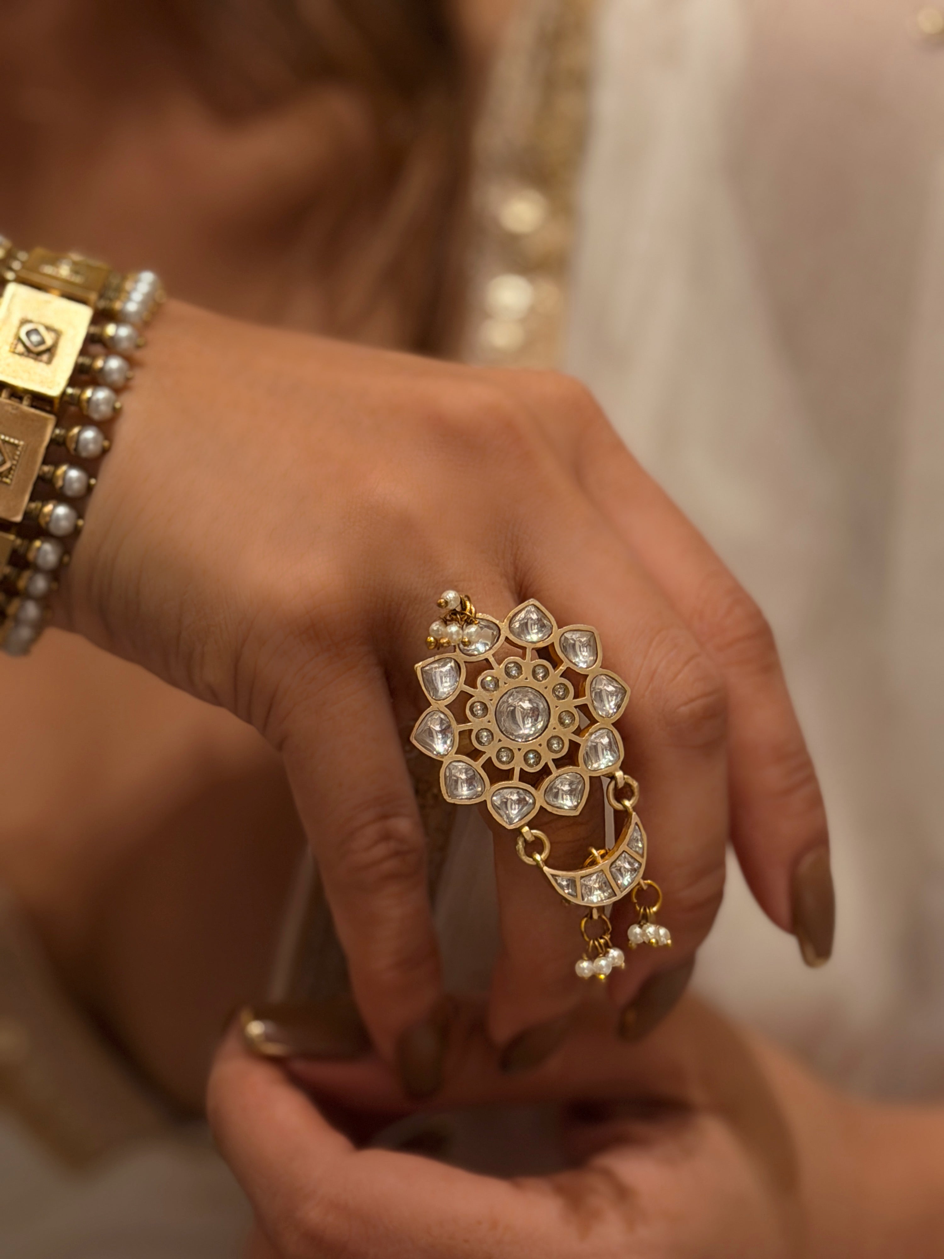 Shahi Polki Chand Ring