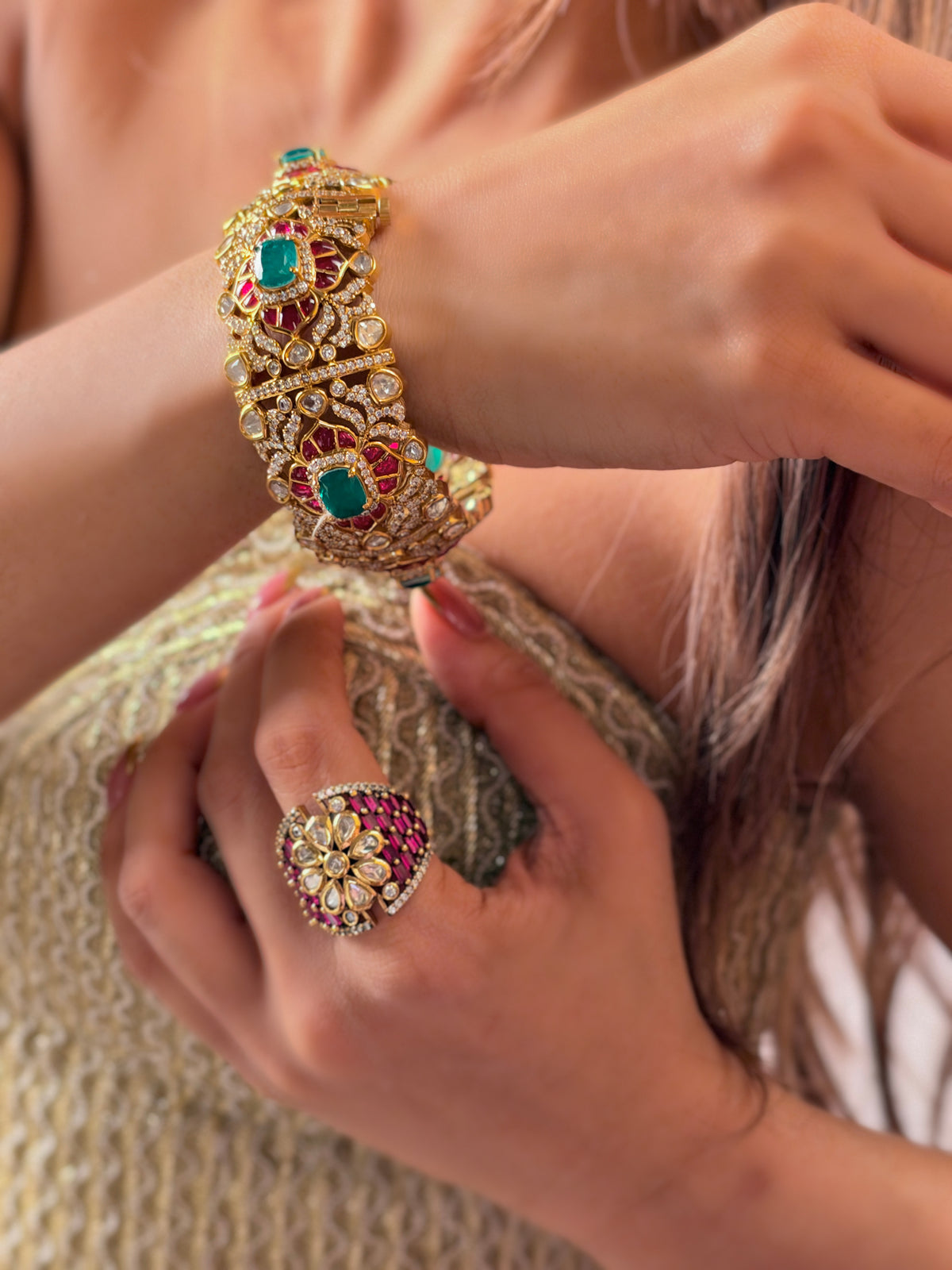 Heeraka polki Bangle