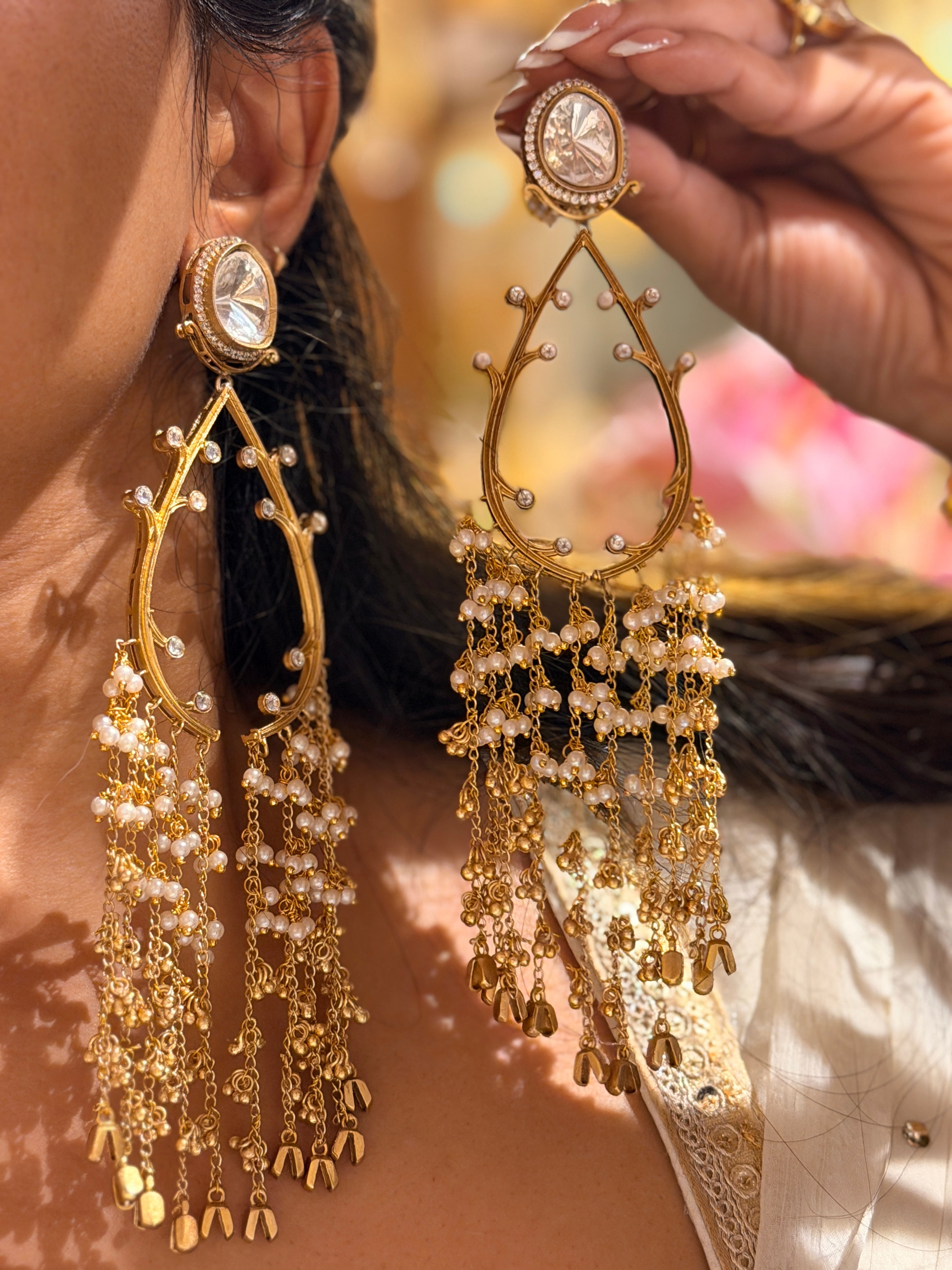 Pushp pear drop Earring