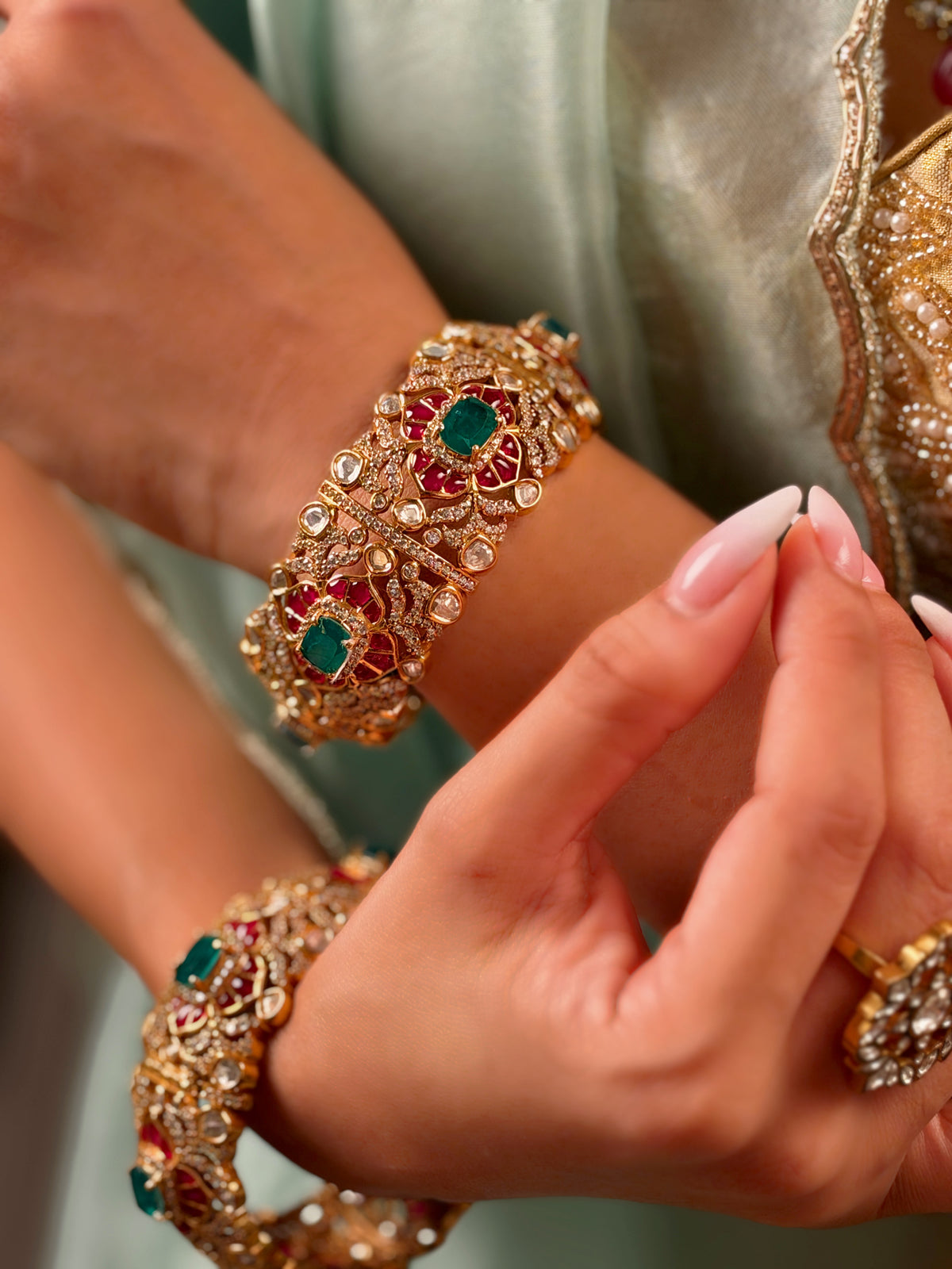 Heeraka polki Bangle
