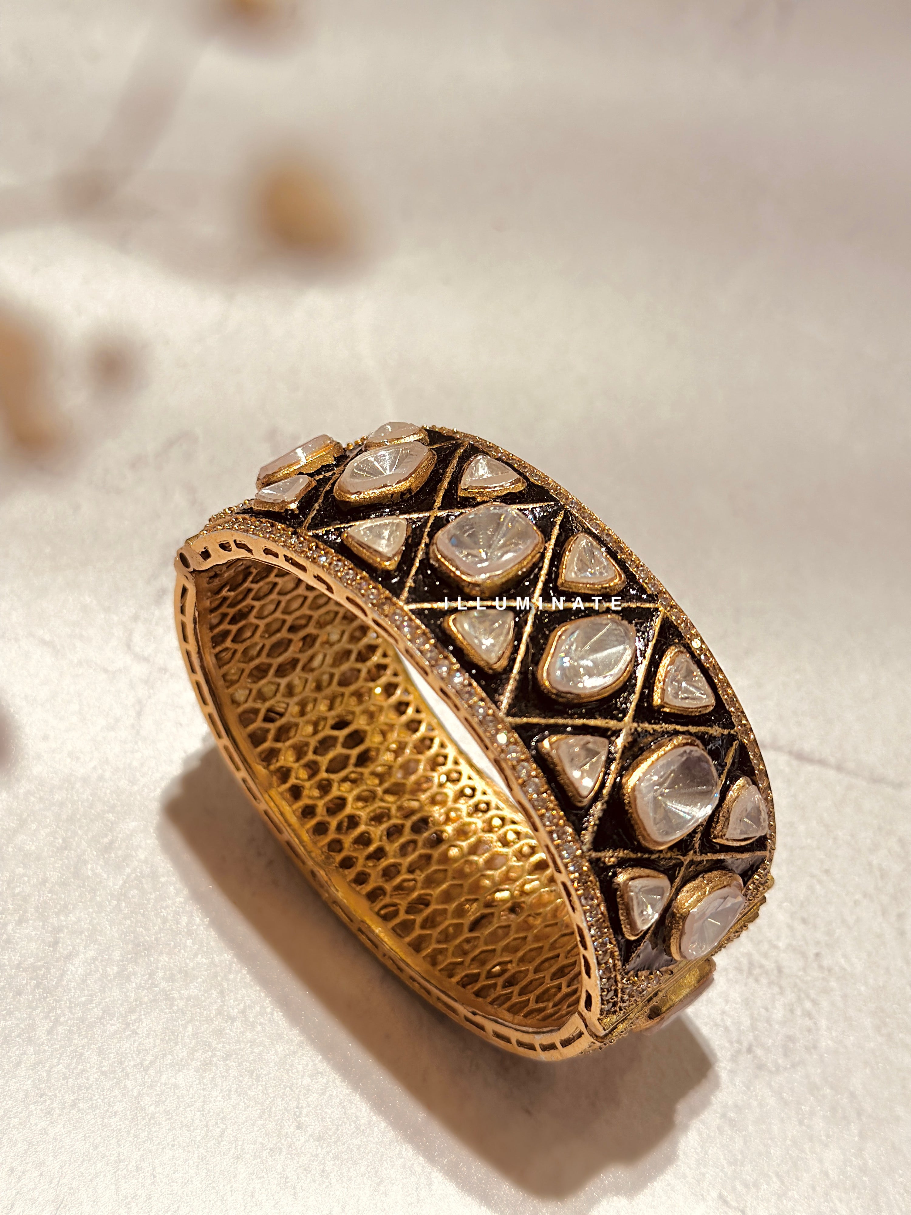 Polki Meenakari Bangle