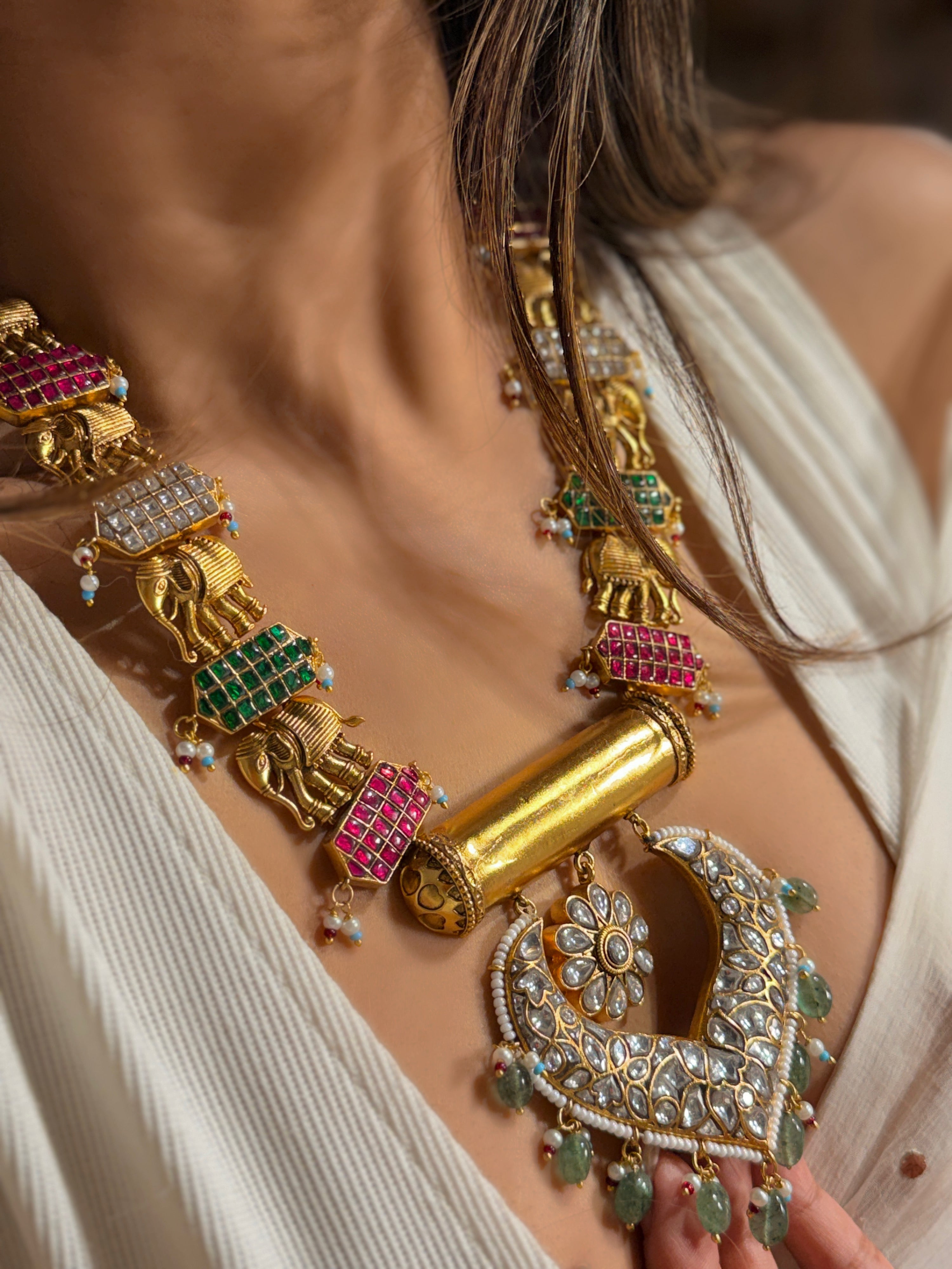 Gajvilas Jadau Necklace