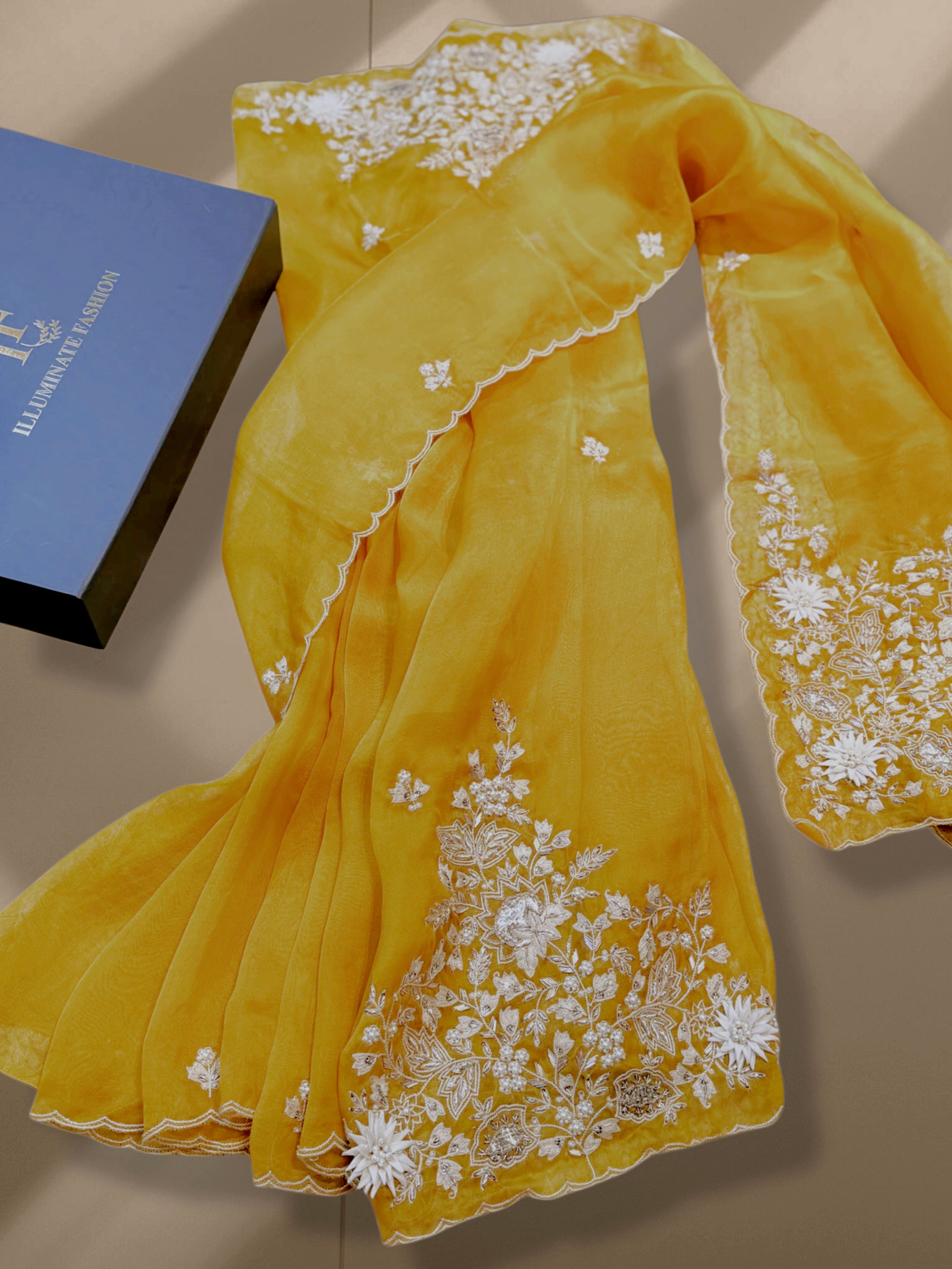 Sunshine Mukaish pure organza