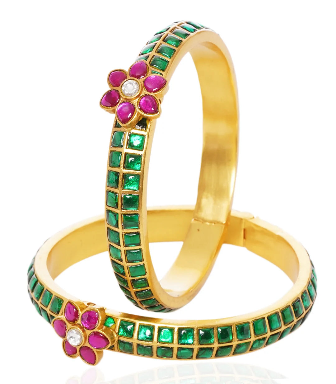 Saaz Emerald Sleek Bangle