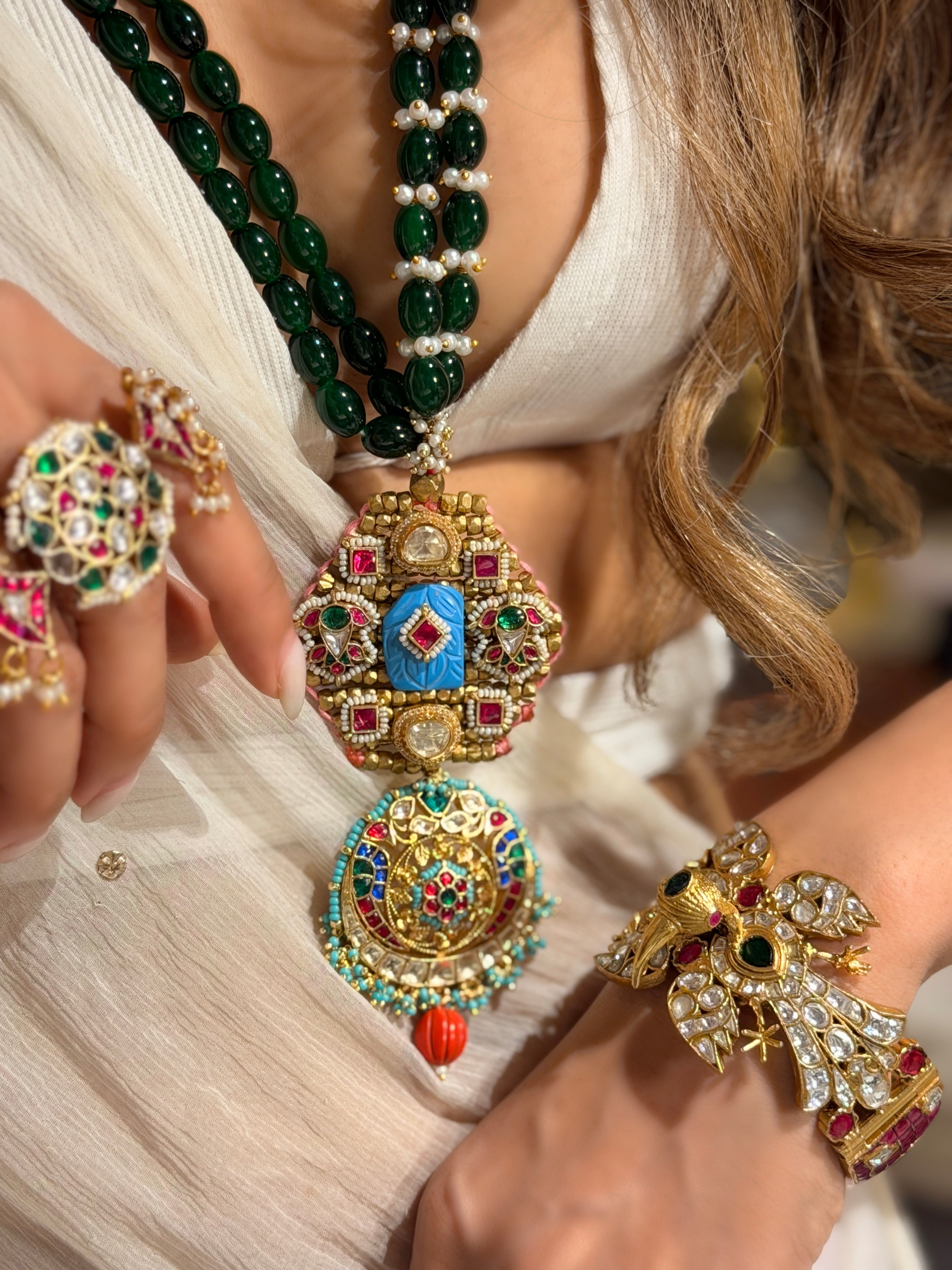 Leelamayi Feroz long necklace