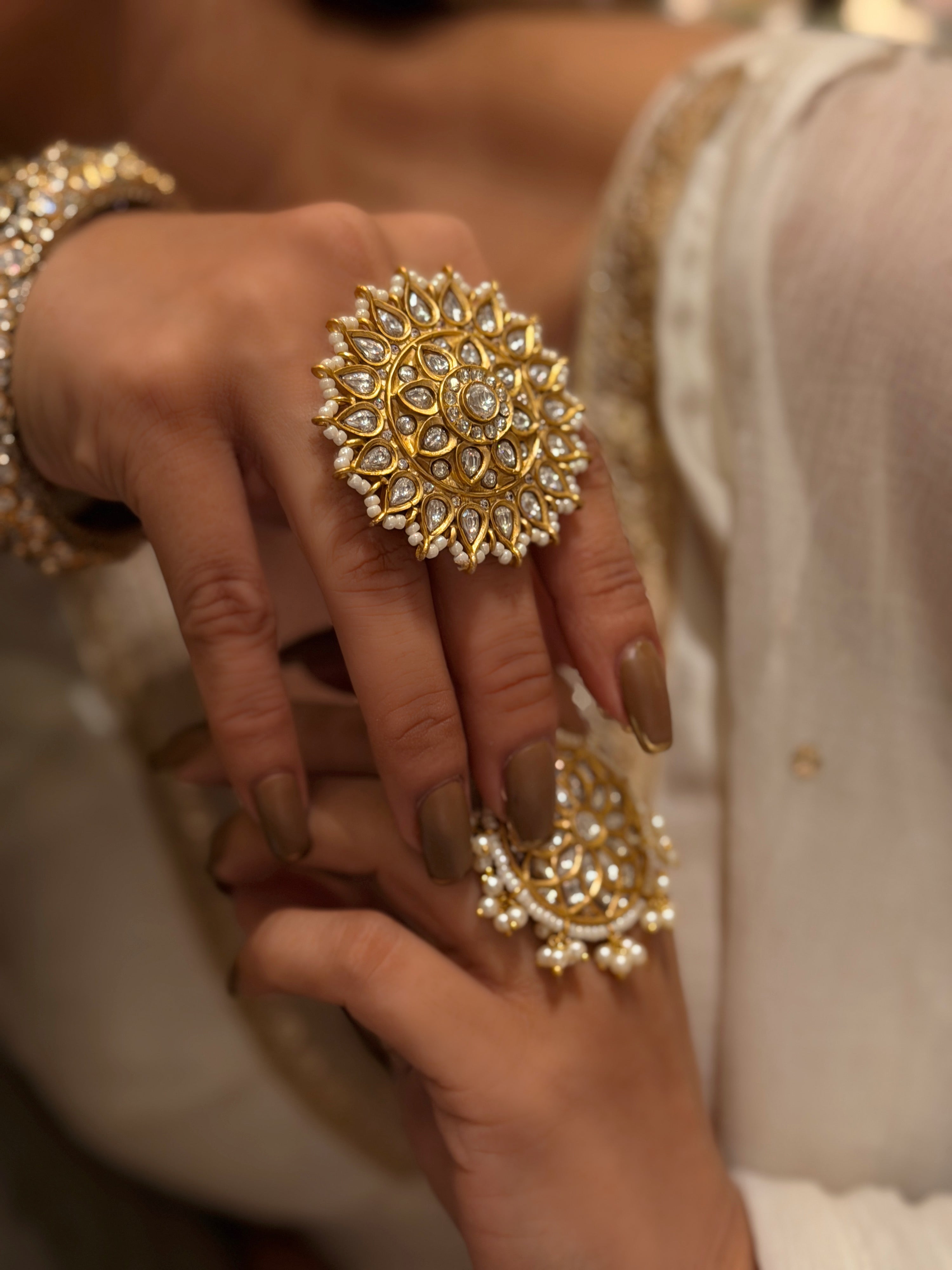 Oversize mandala ring