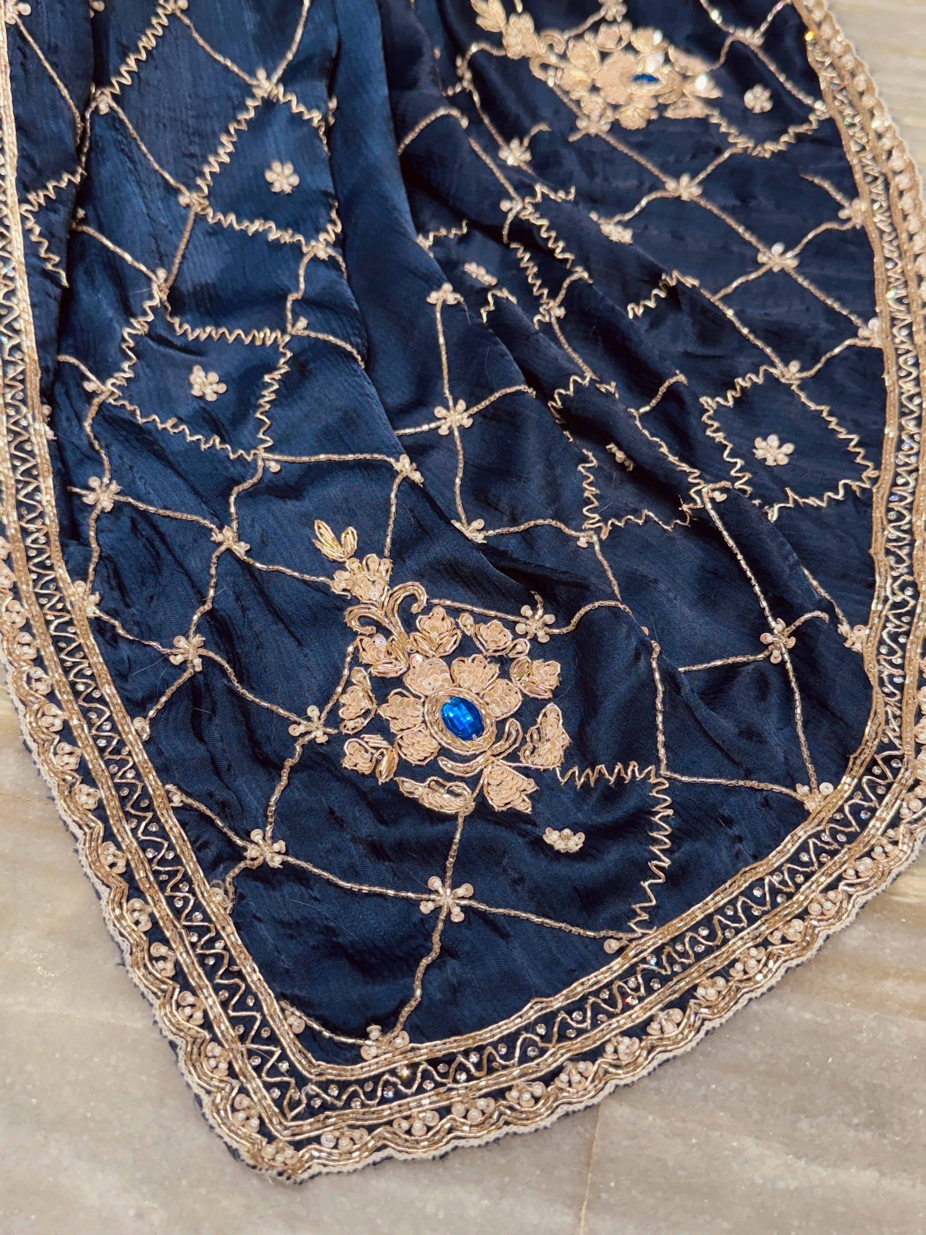 Azure Éclat Saree