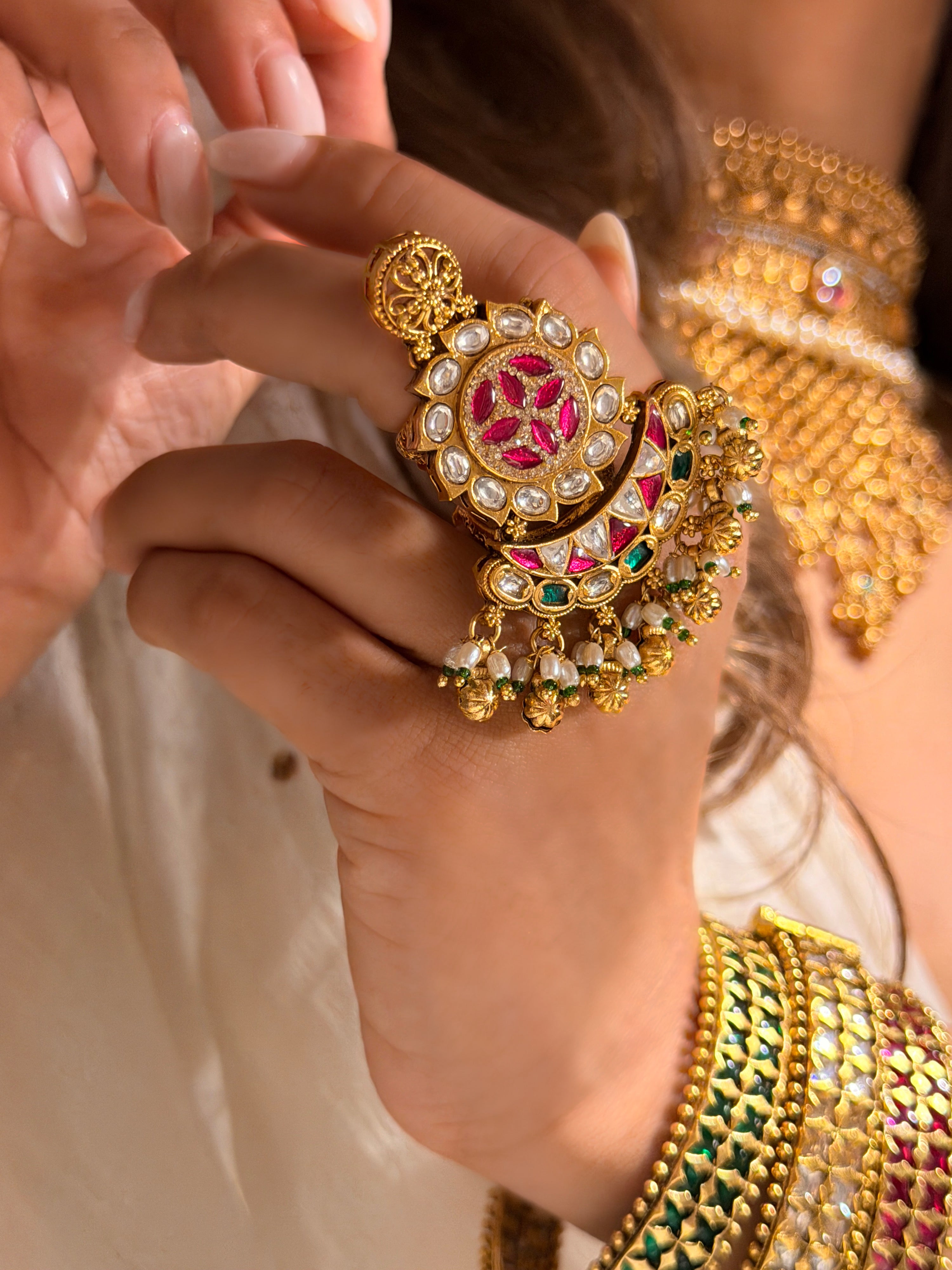 Joyee Rajwadi ghoongri Ring