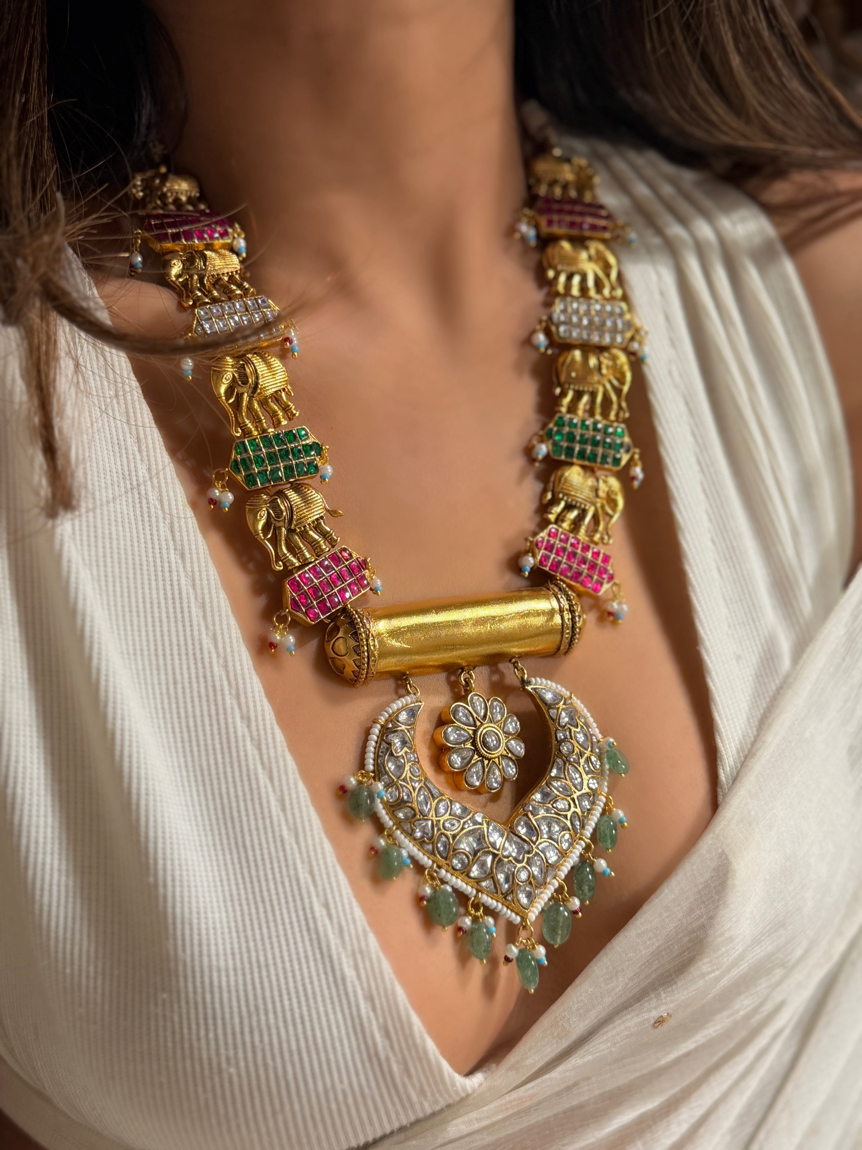 Gajvilas Jadau Necklace