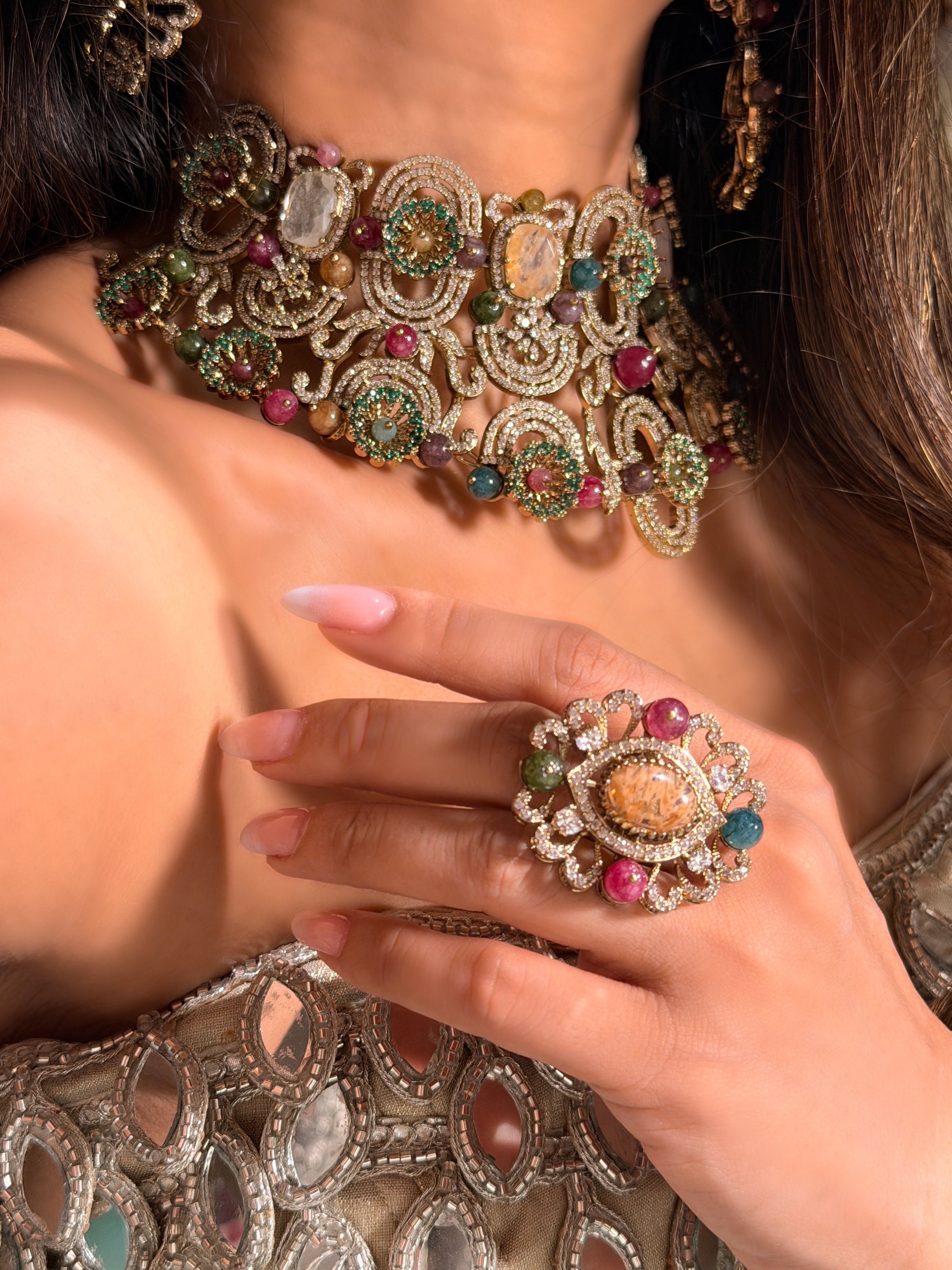 Elizabeth Amber Luminous Ring