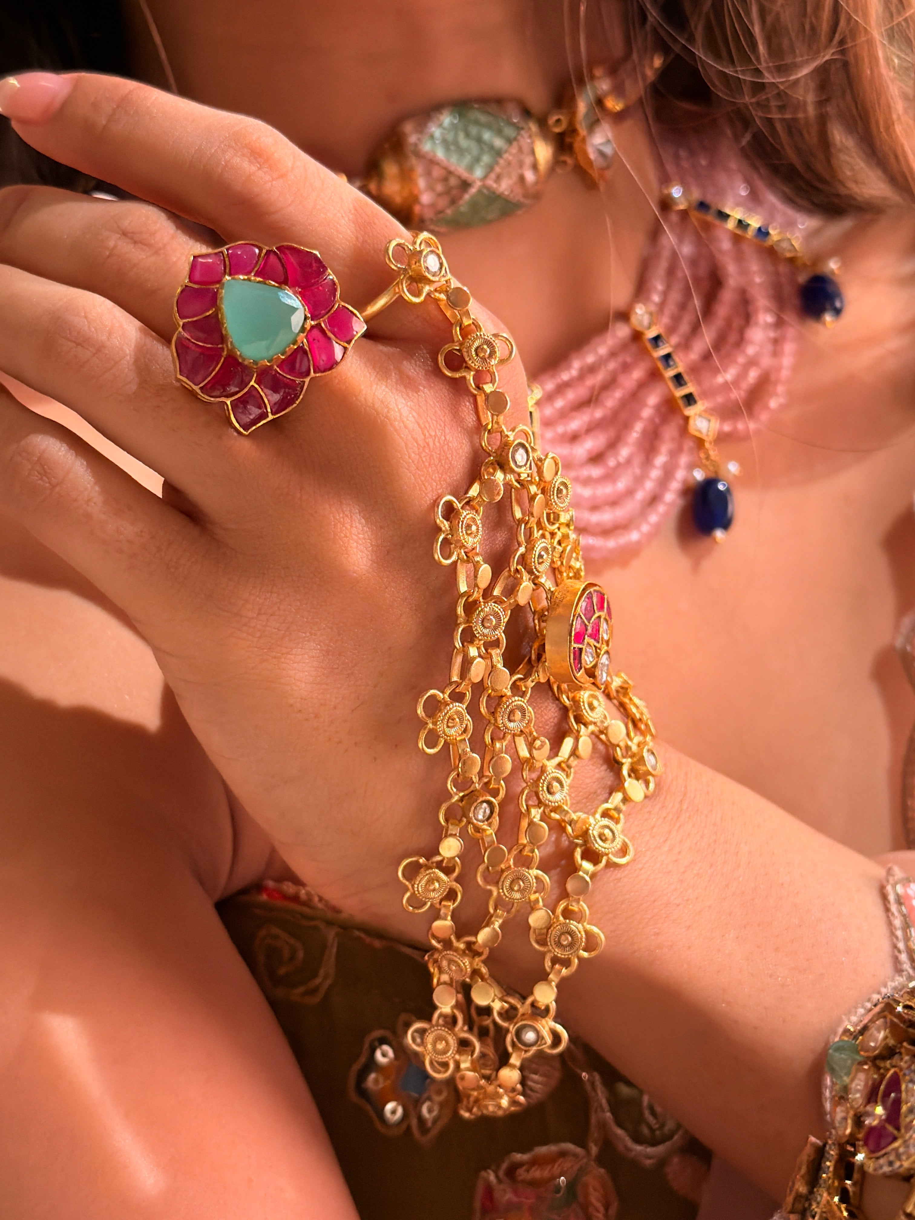 Madhvi Jadau Ring