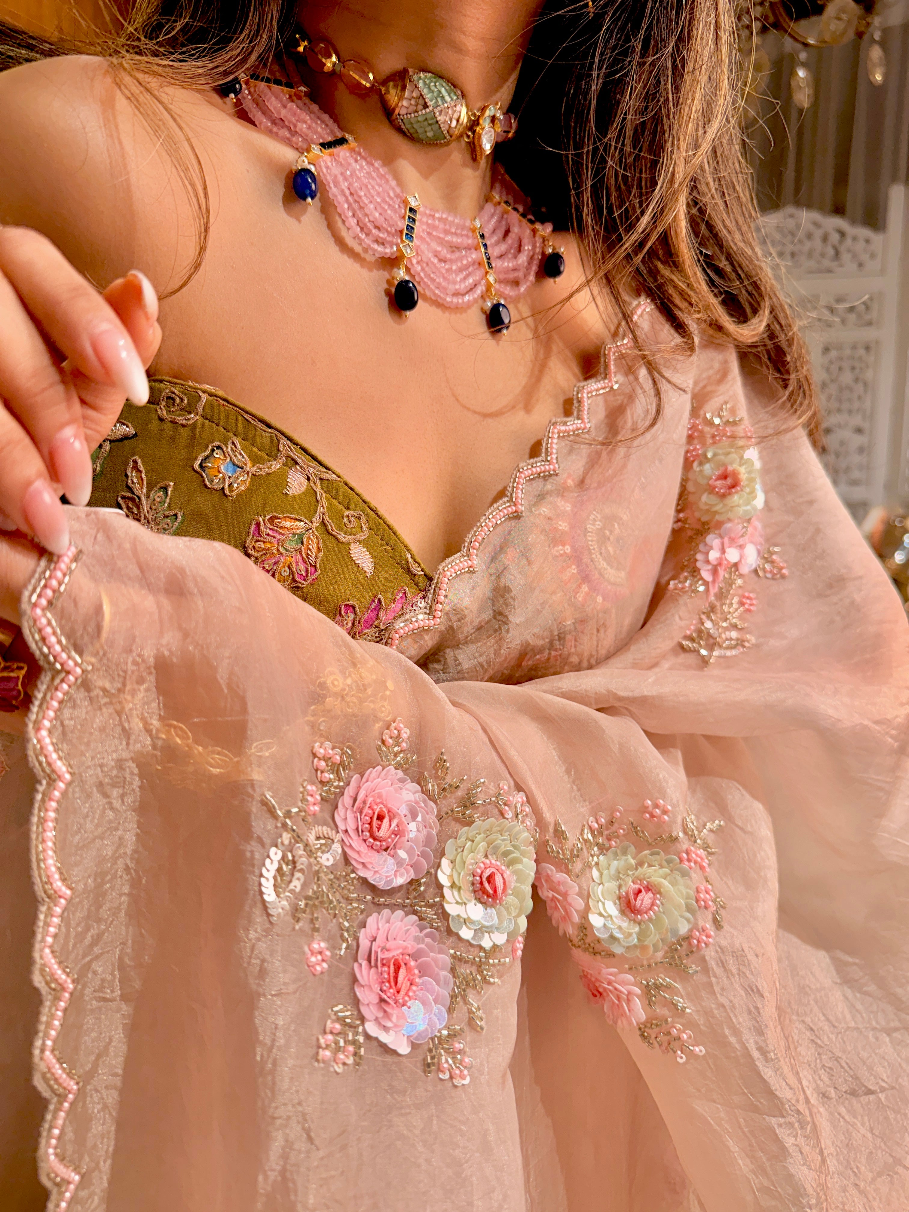 Nayantara Blush pink Necklace
