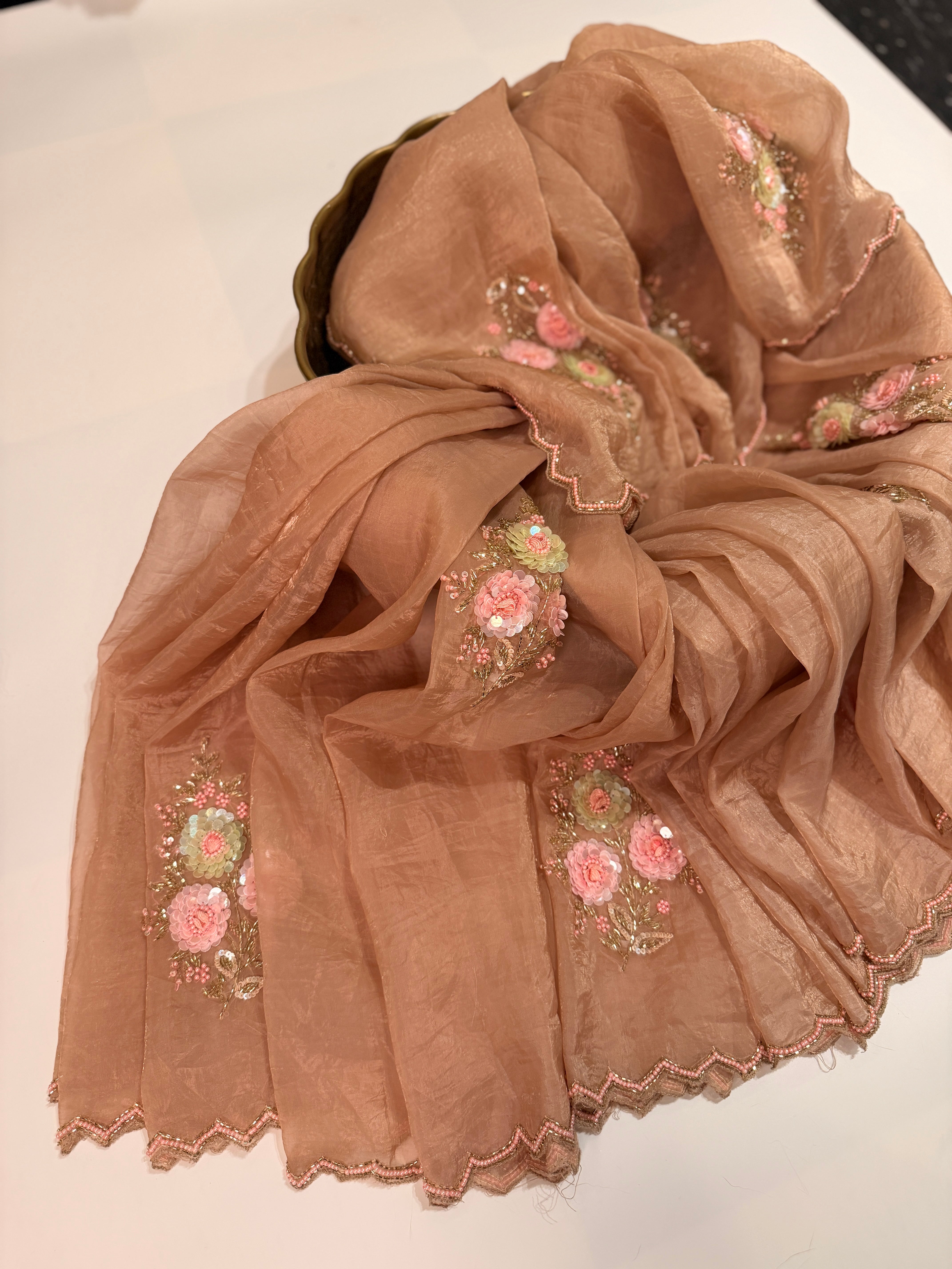 Rose Bloom Garden Saree