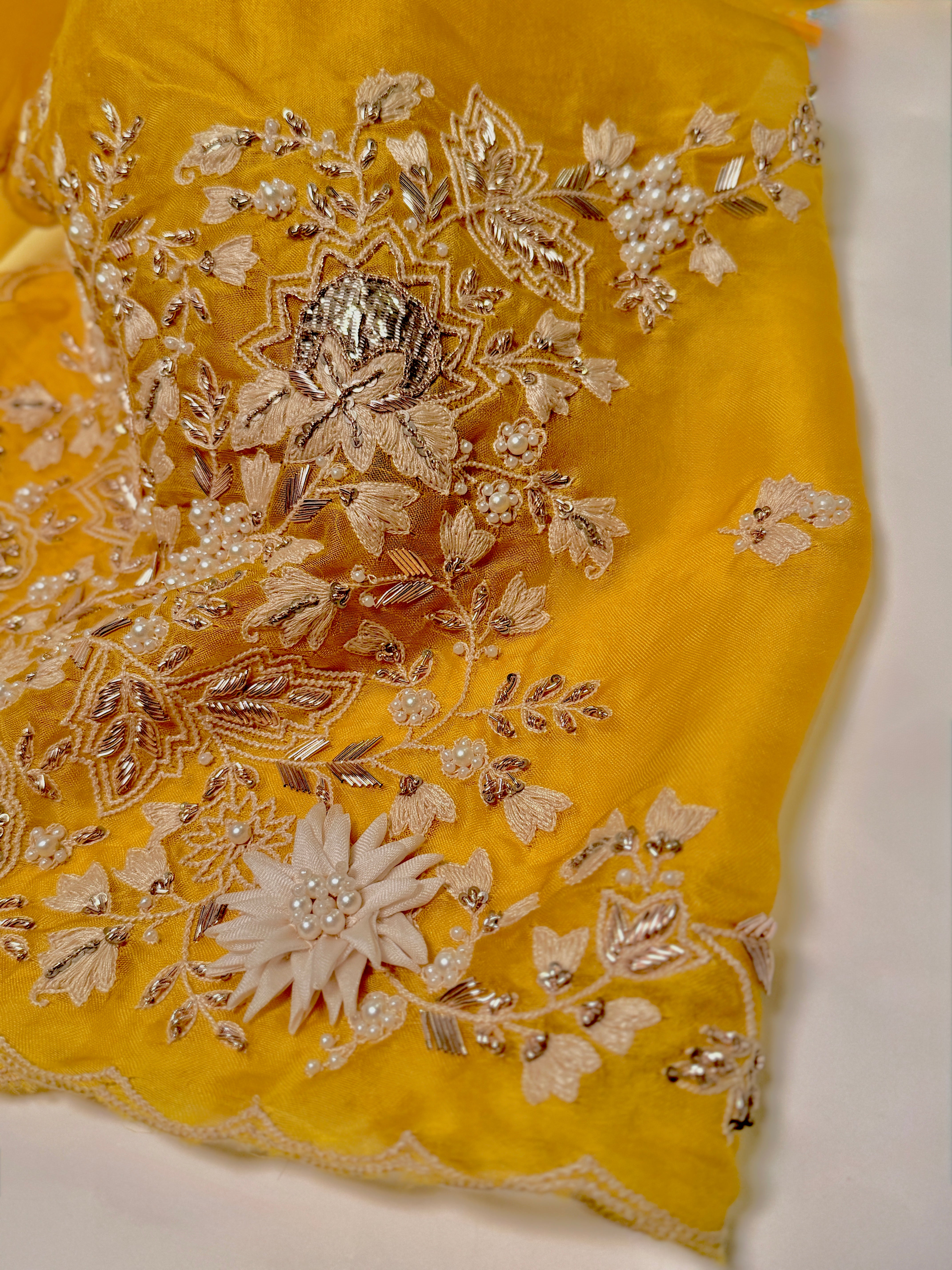Sunshine Mukaish pure organza