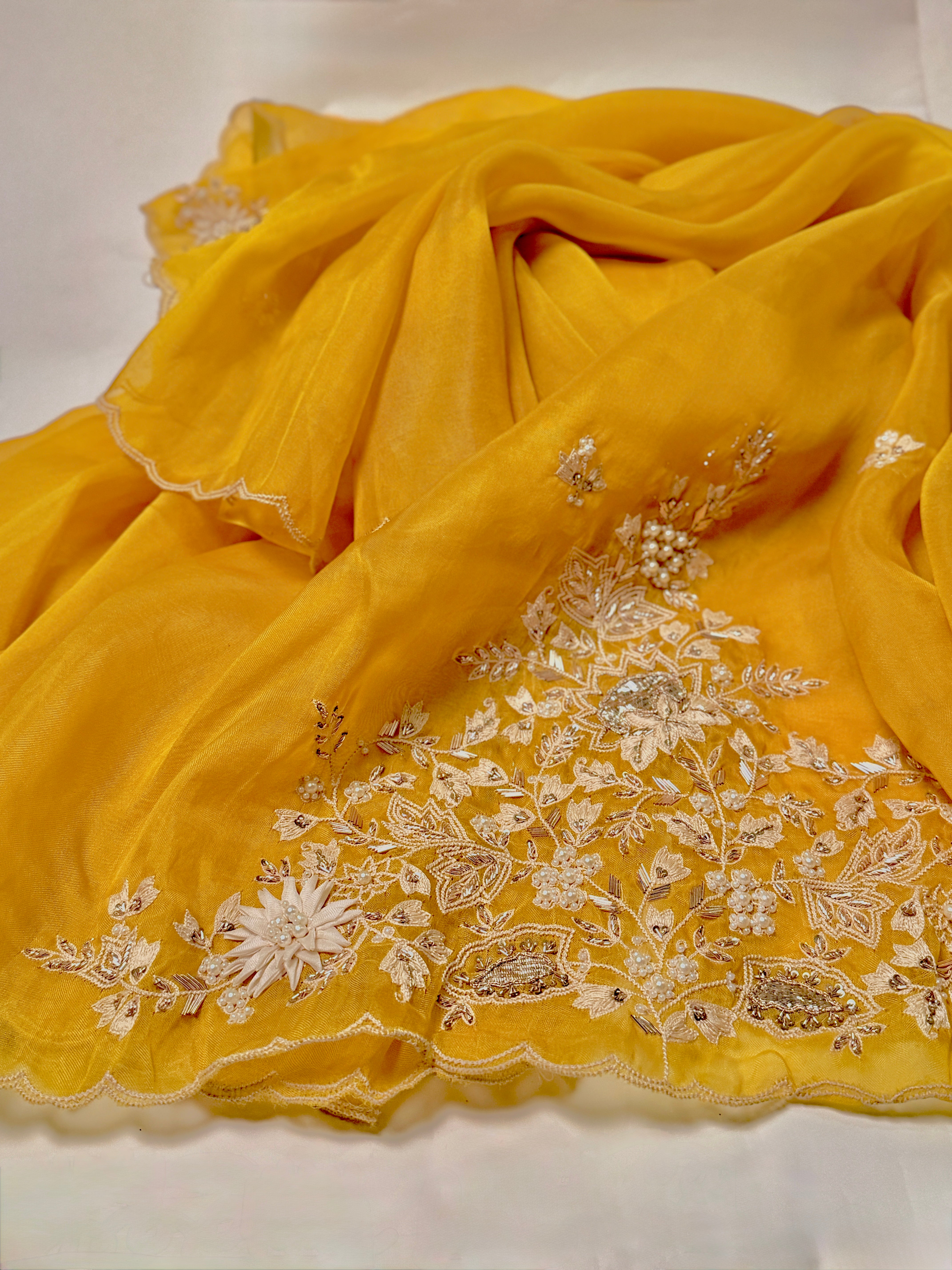 Sunshine Mukaish pure organza
