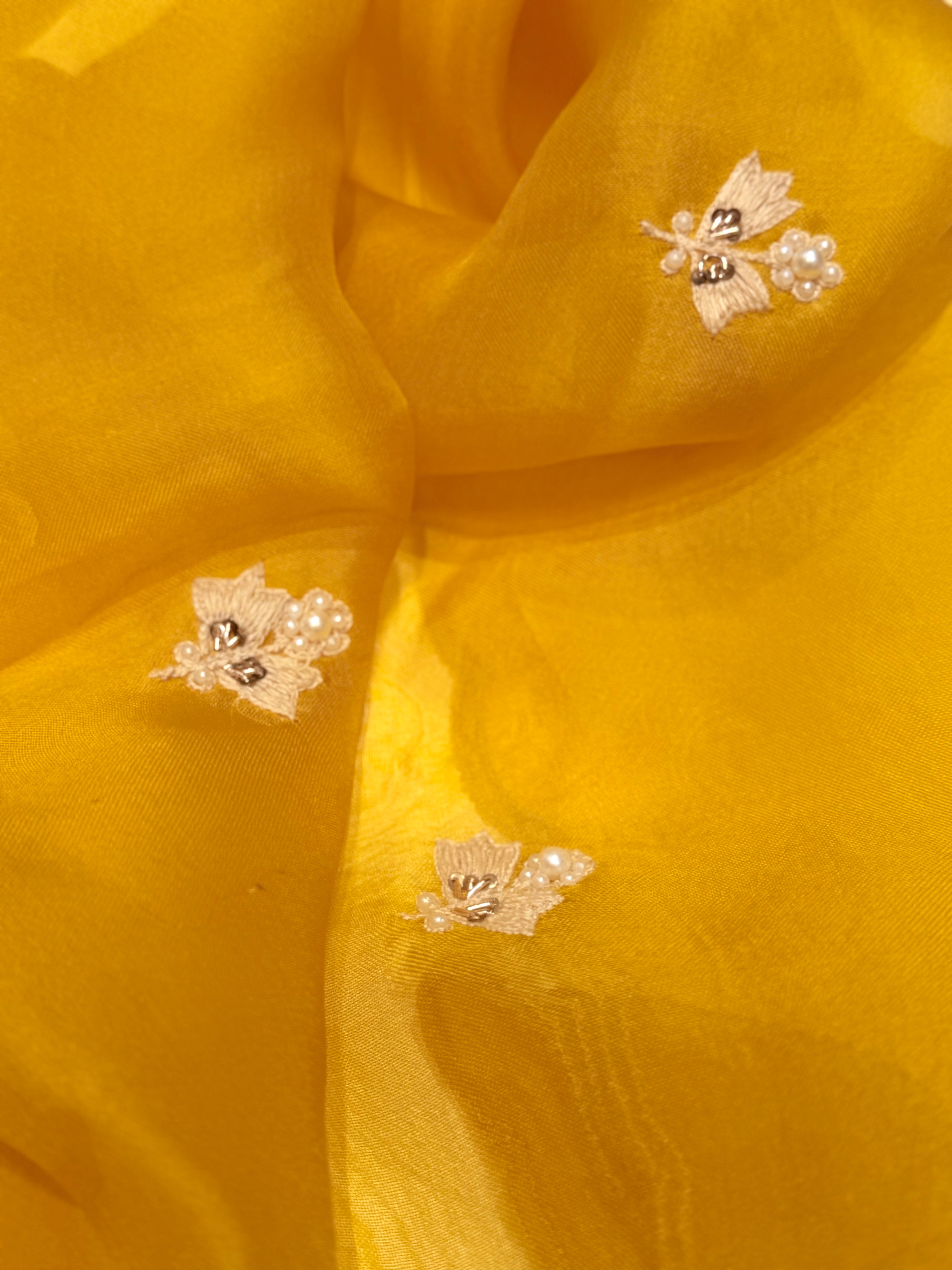 Sunshine Mukaish pure organza
