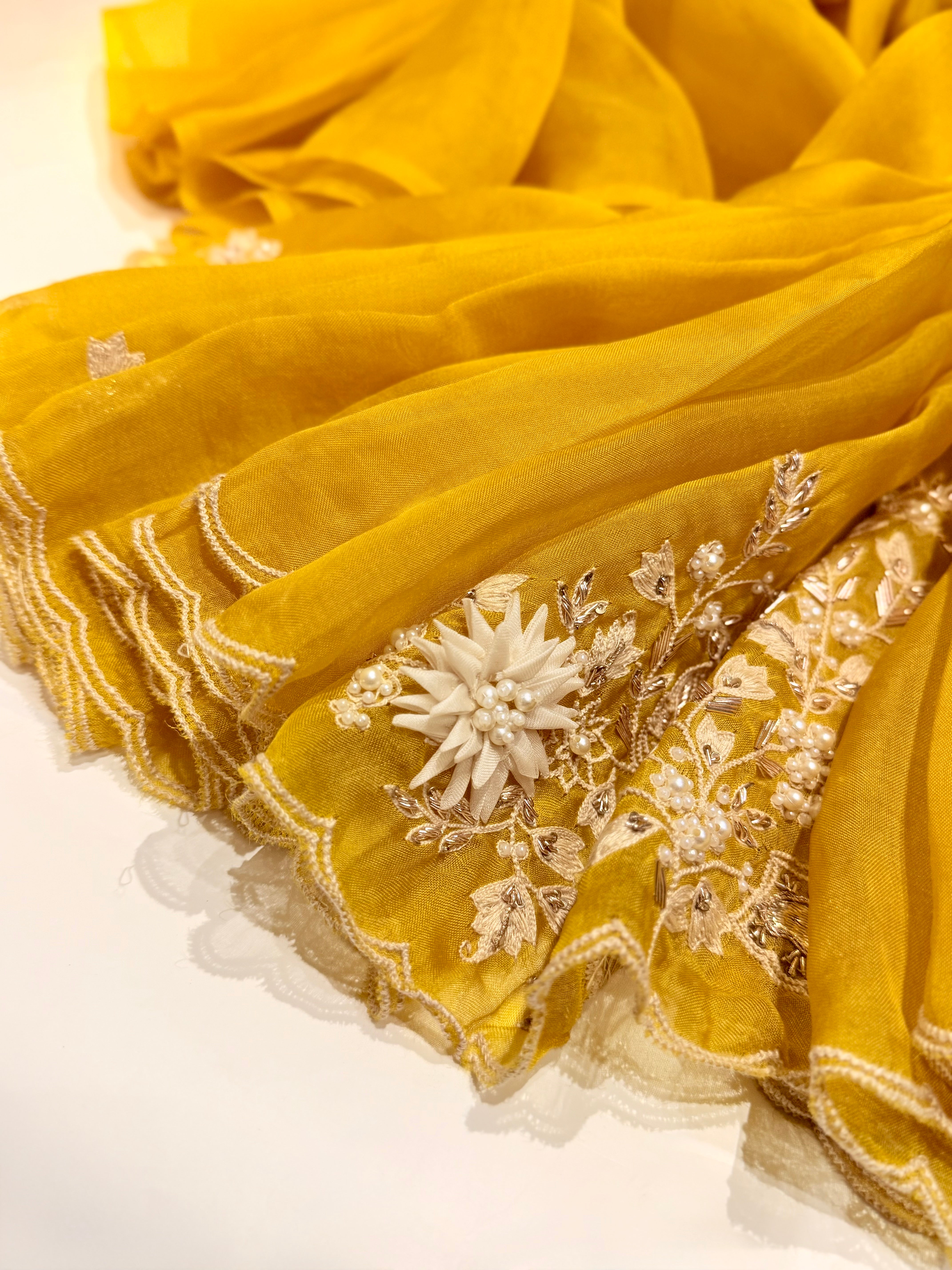 Sunshine Mukaish pure organza