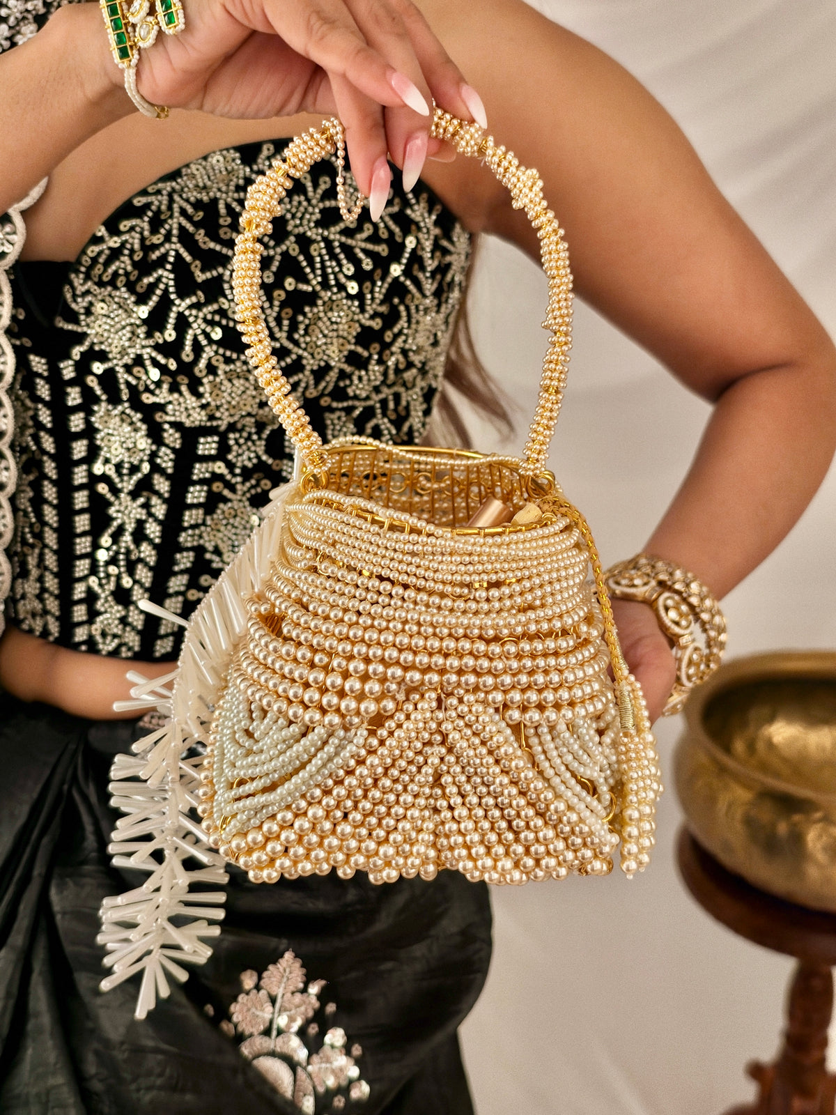 The Ivory Heirloom Potli Clutch