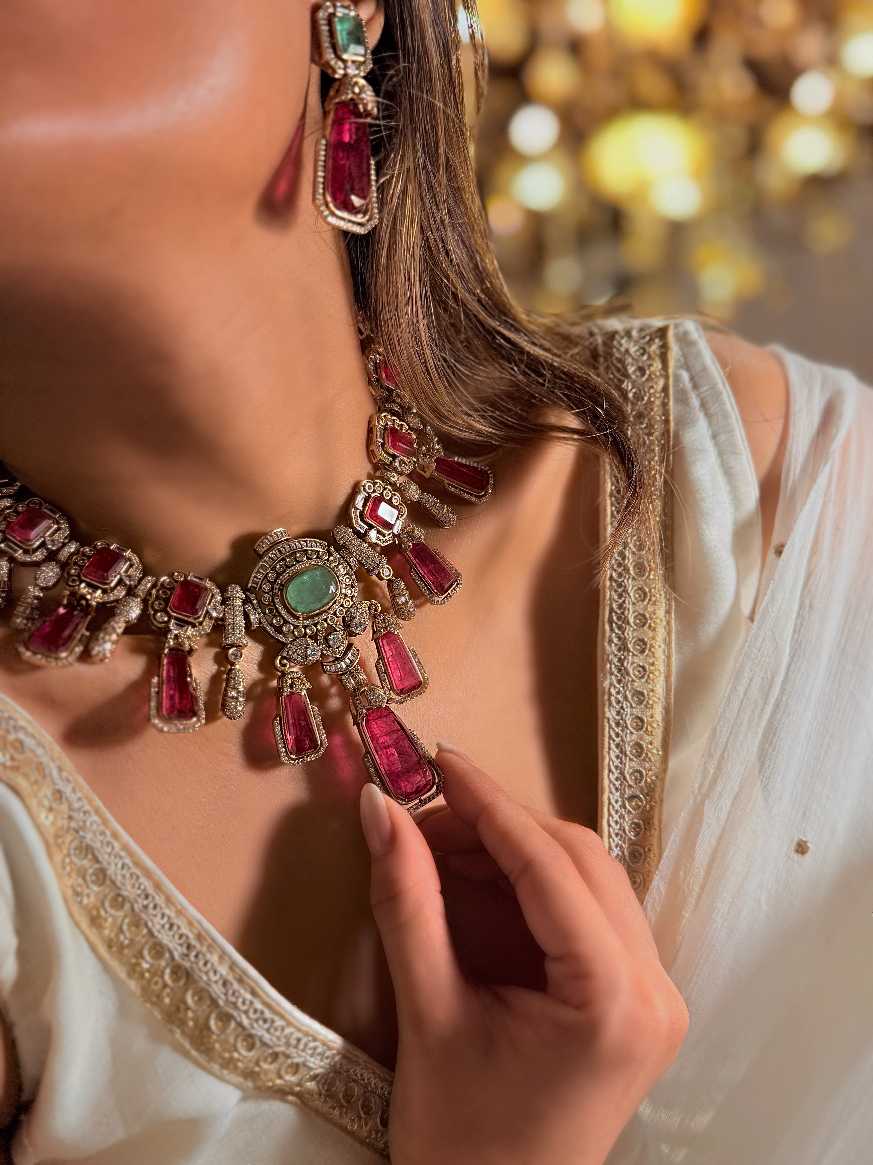 Suhani- Red Mint Necklace