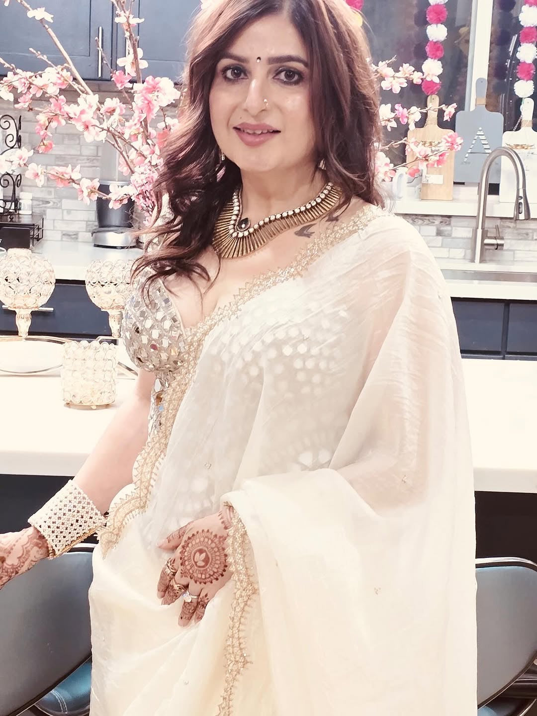 Ivory Moonlight Saree