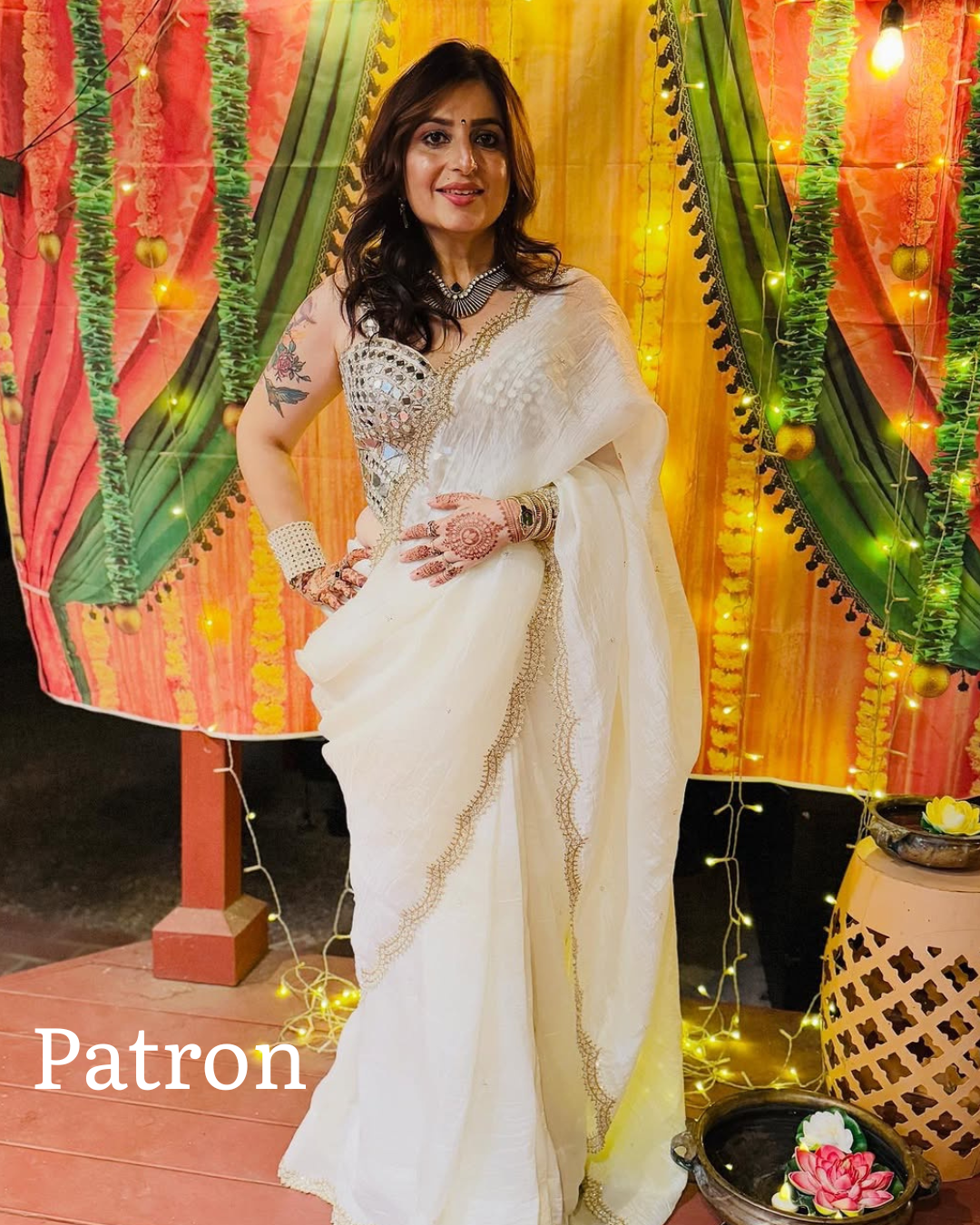 Ivory Moonlight Saree