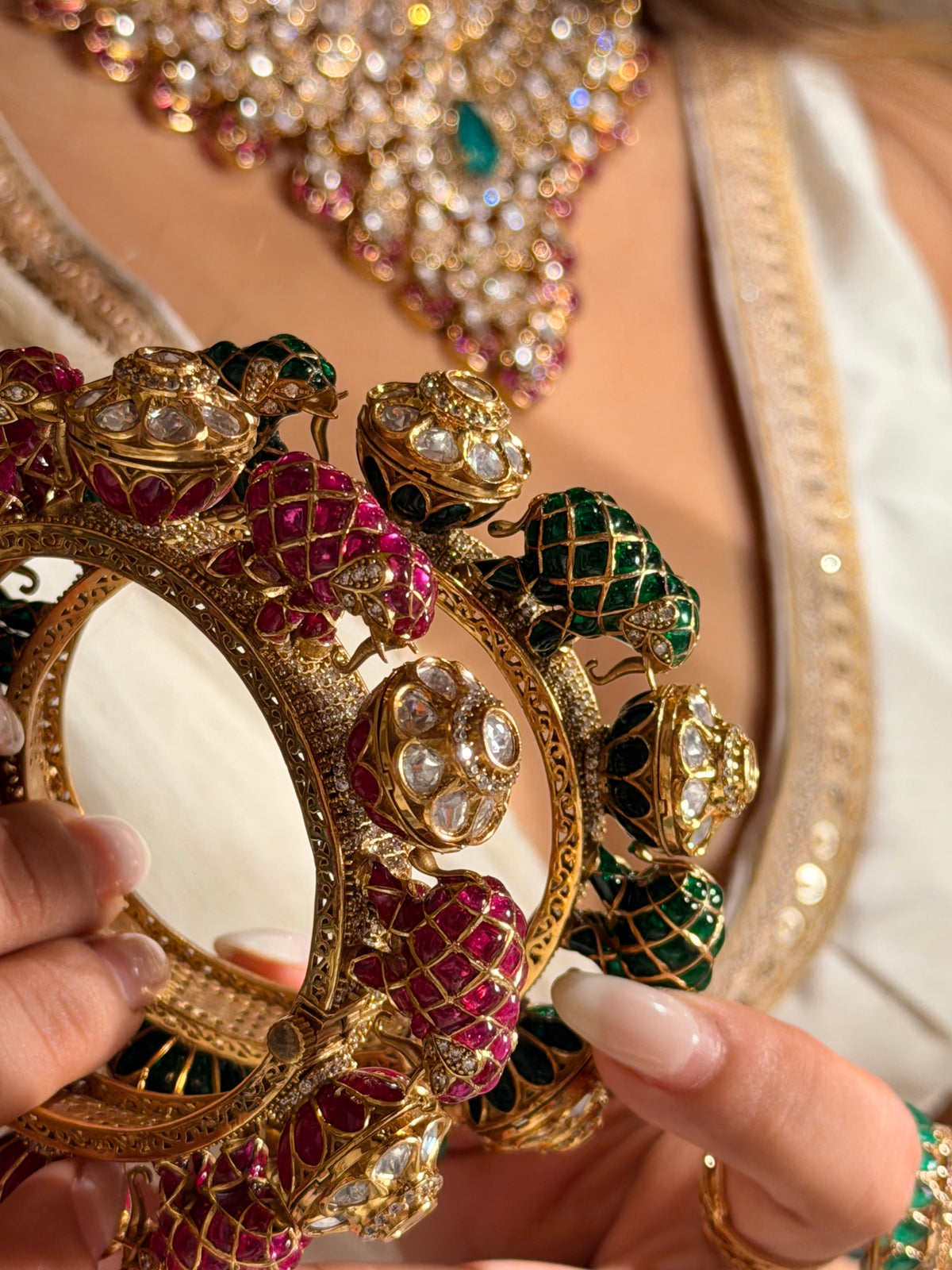 Mihika Ruby Gold Polki Bangle