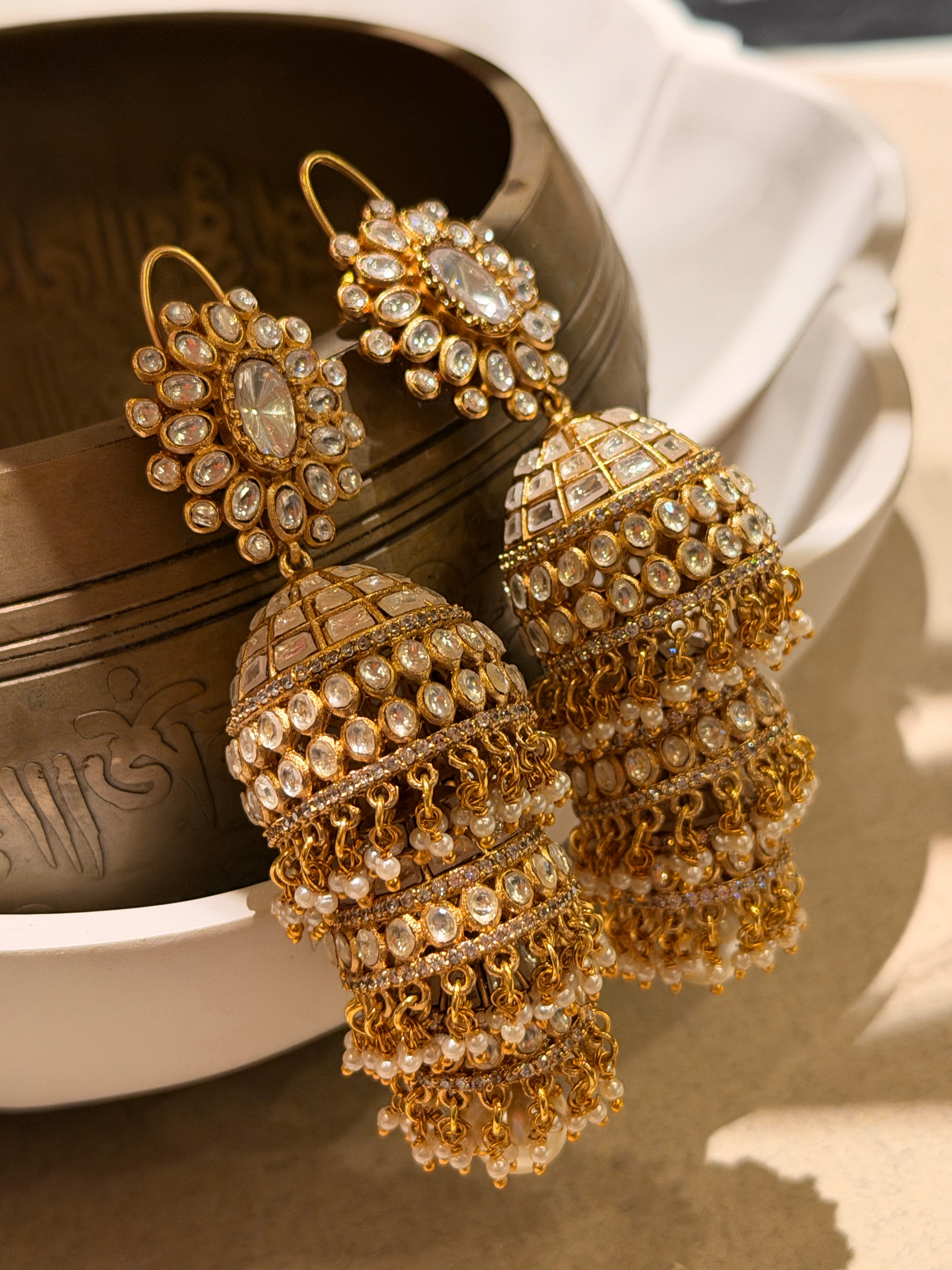 Swarna Leher Jhumkas