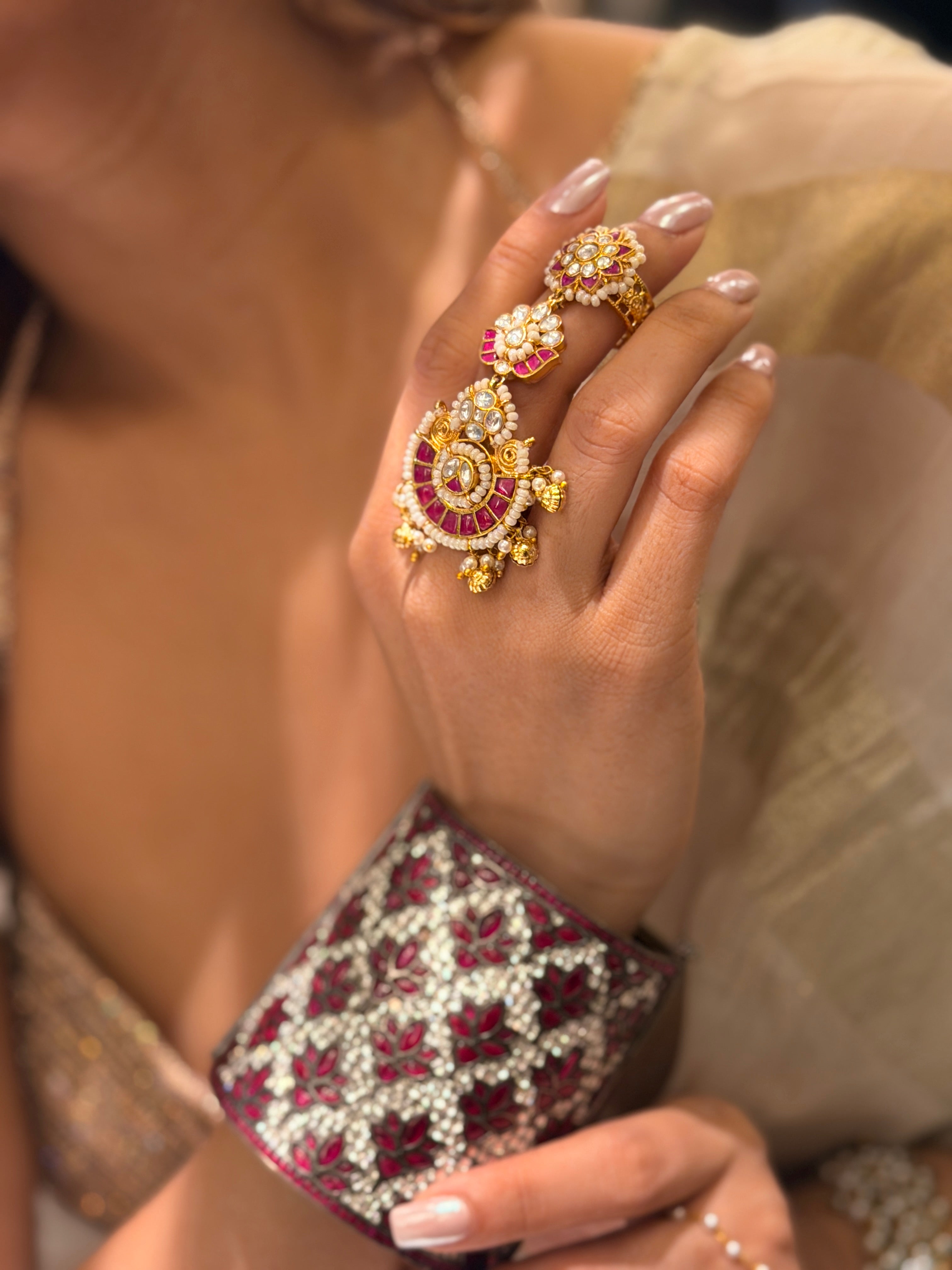 Komalini Jadau Hand Cuff - Mahira
