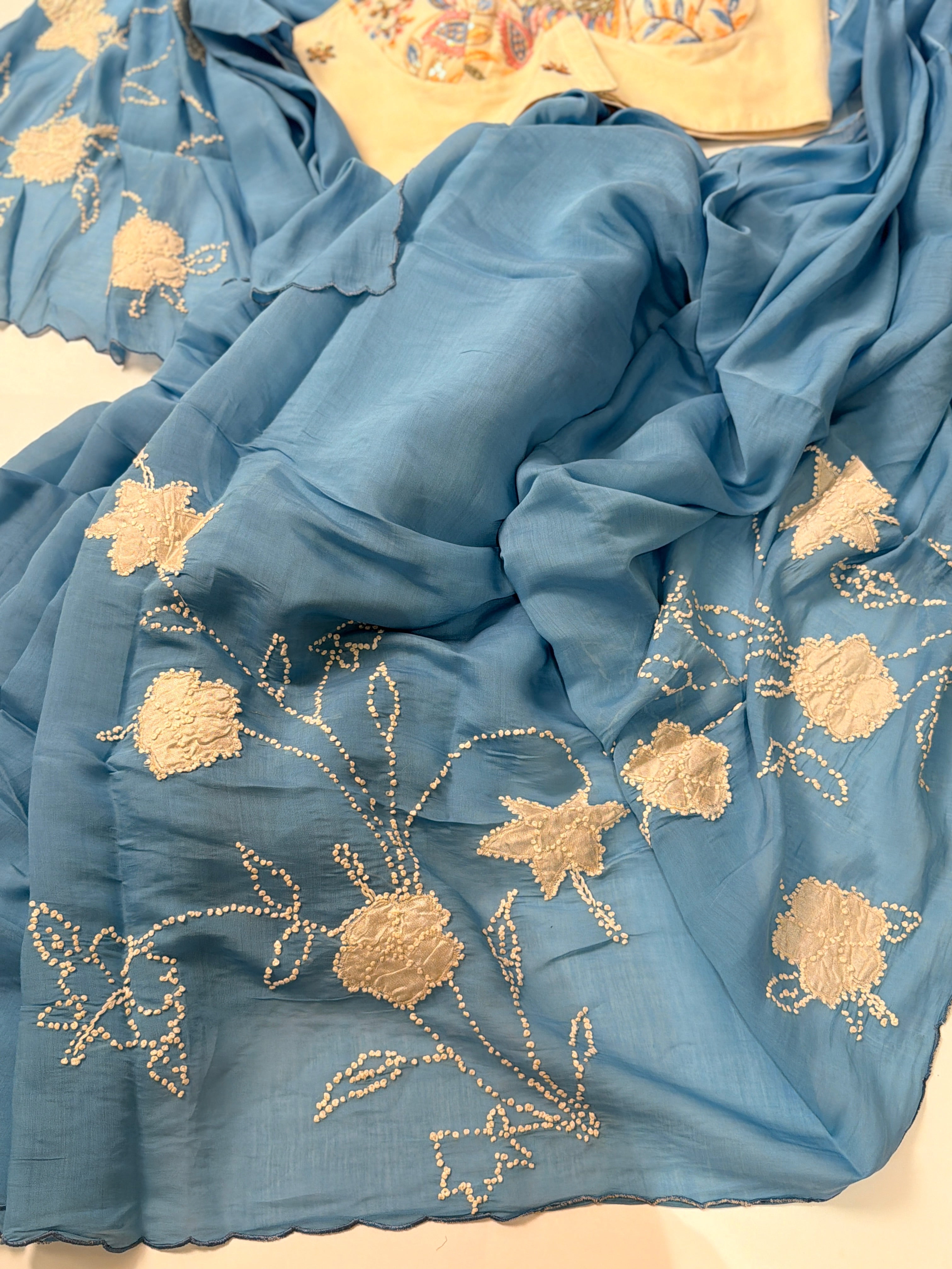 Frosted Florals Saree