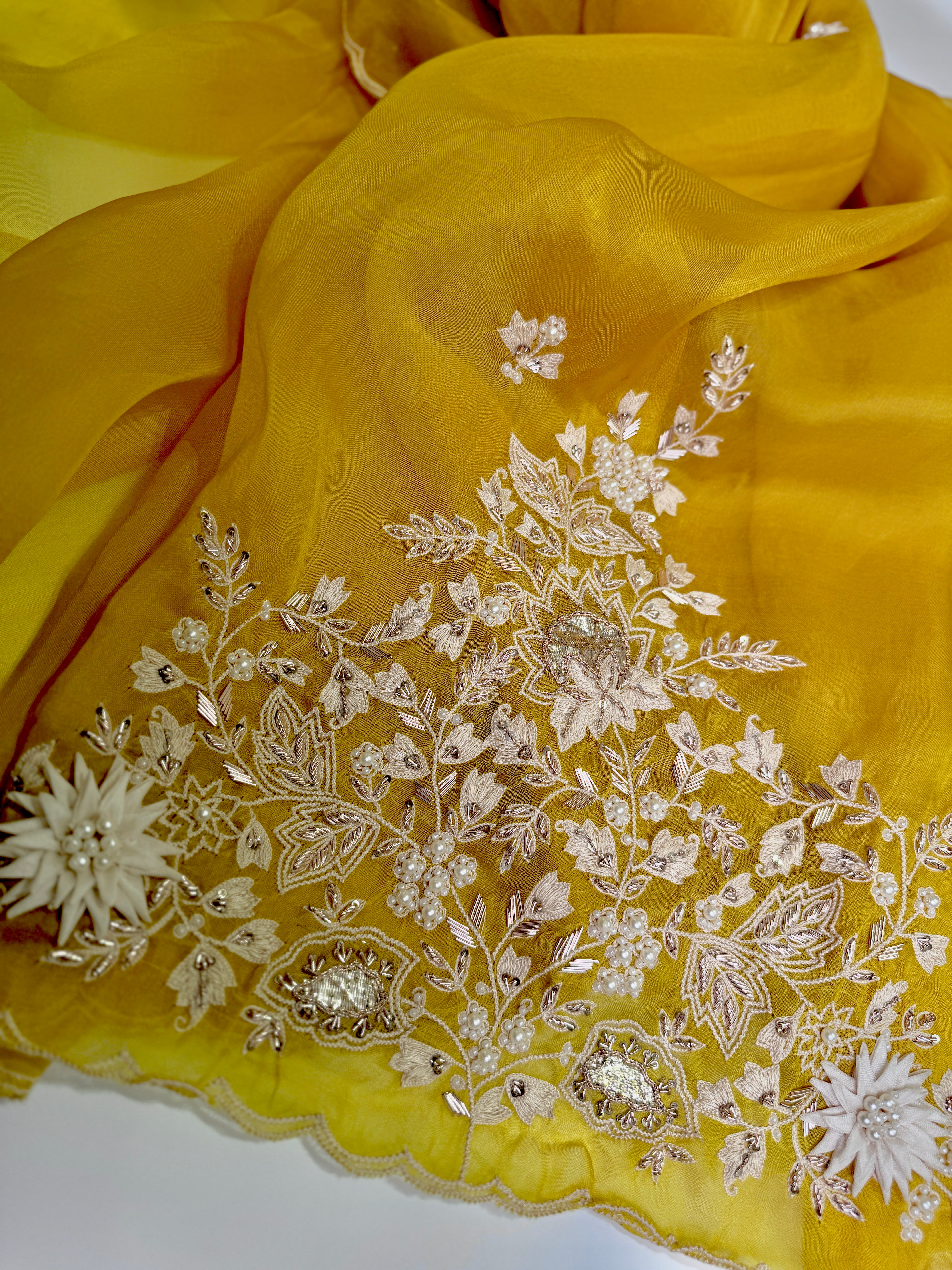 Sunshine Mukaish pure organza