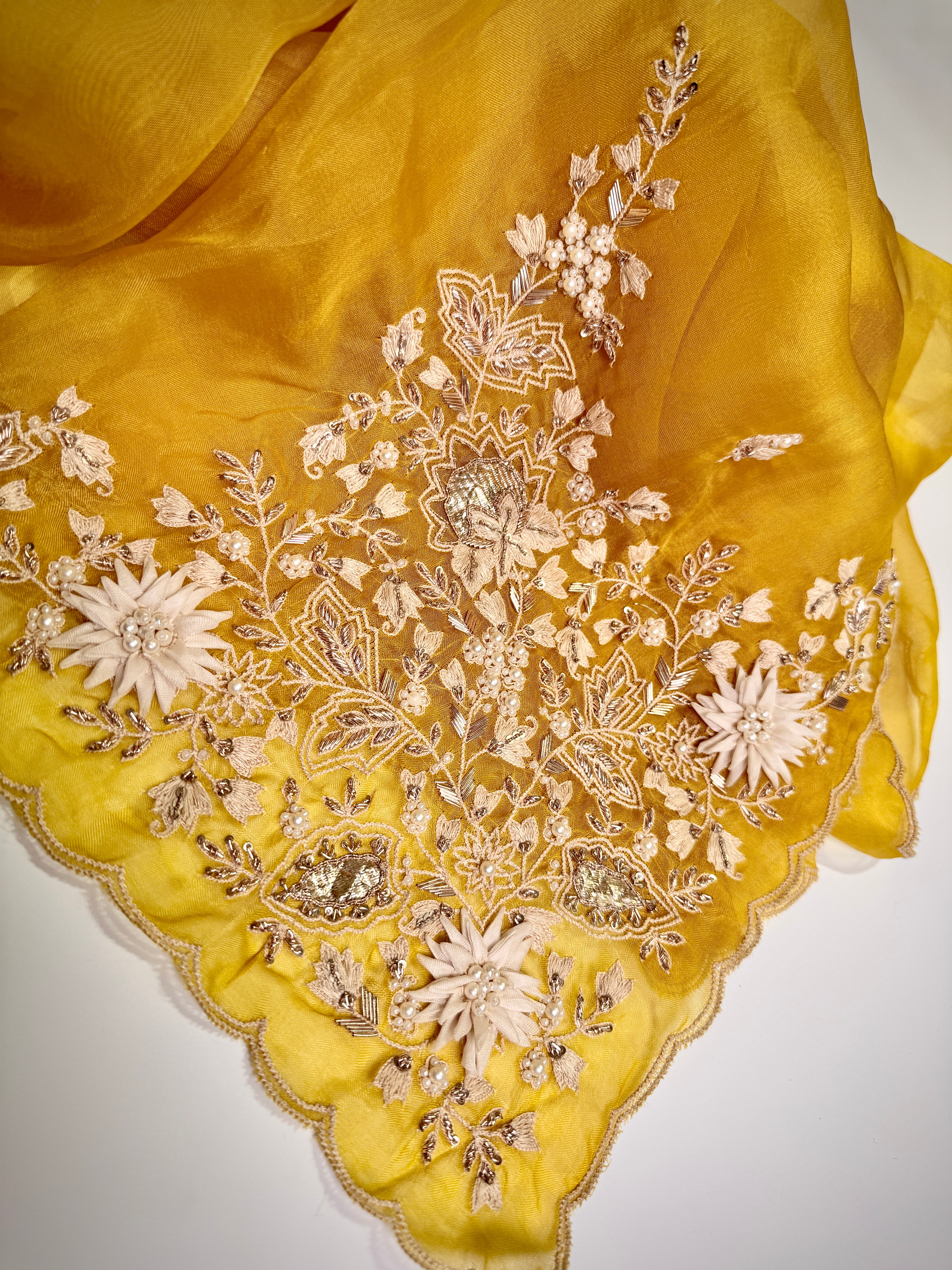 Sunshine Mukaish pure organza