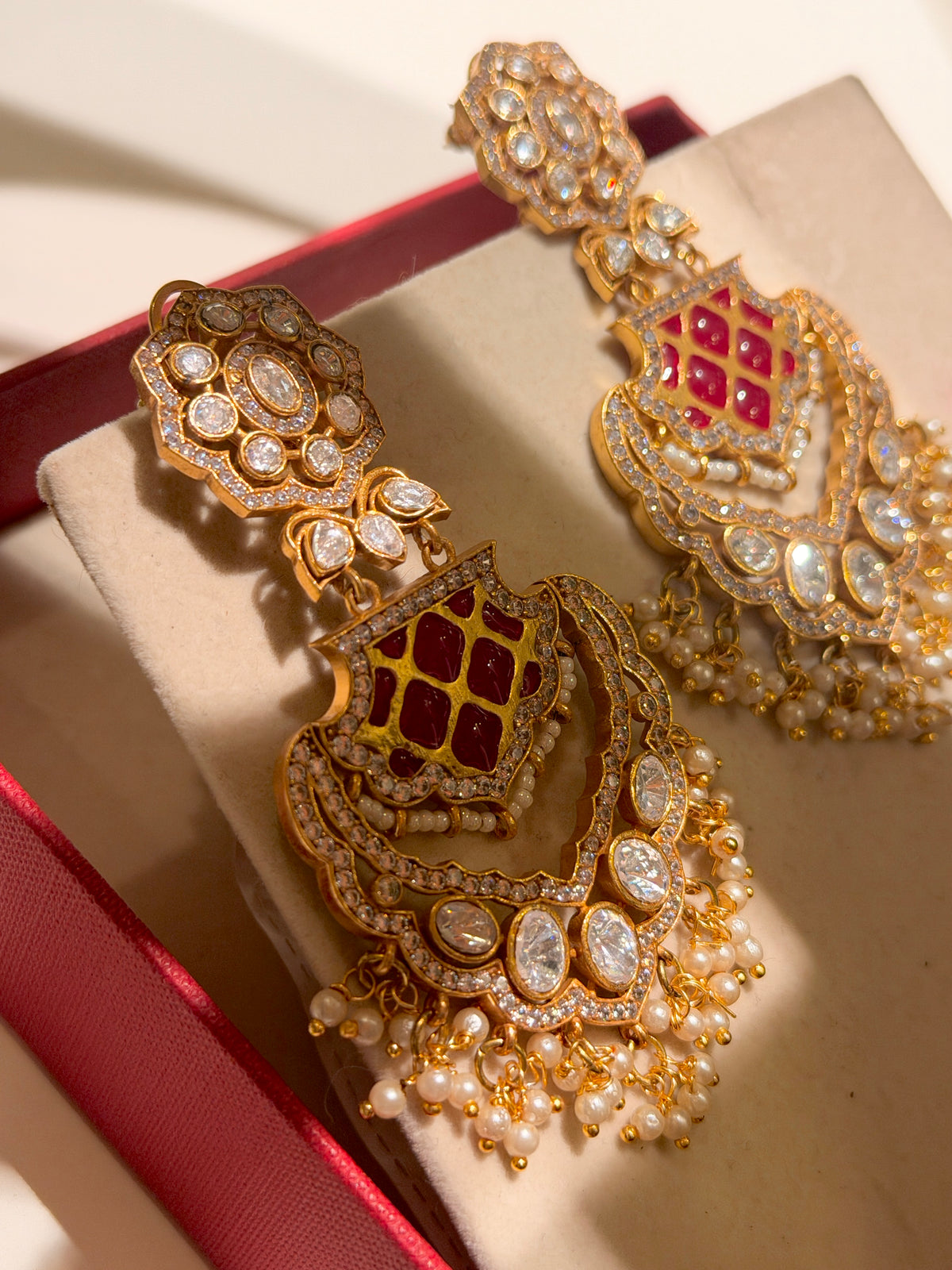 Janvi polki Gold plated Earring
