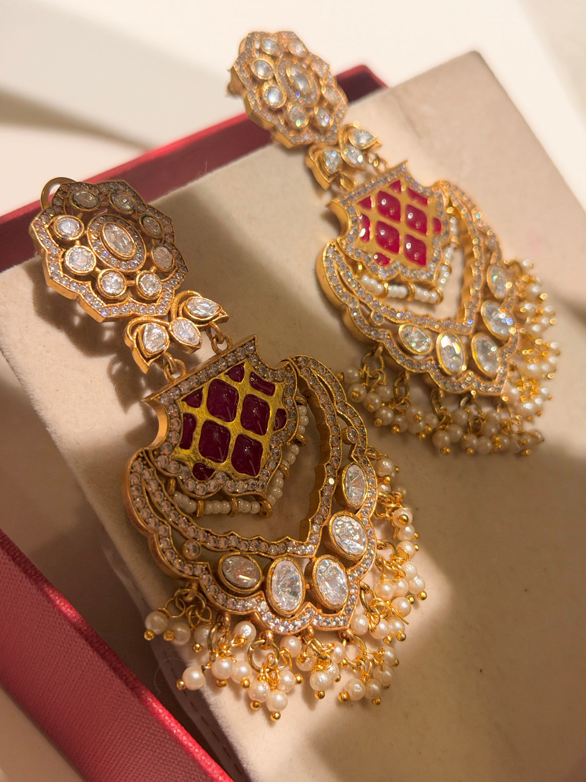 Janvi polki Gold plated Earring
