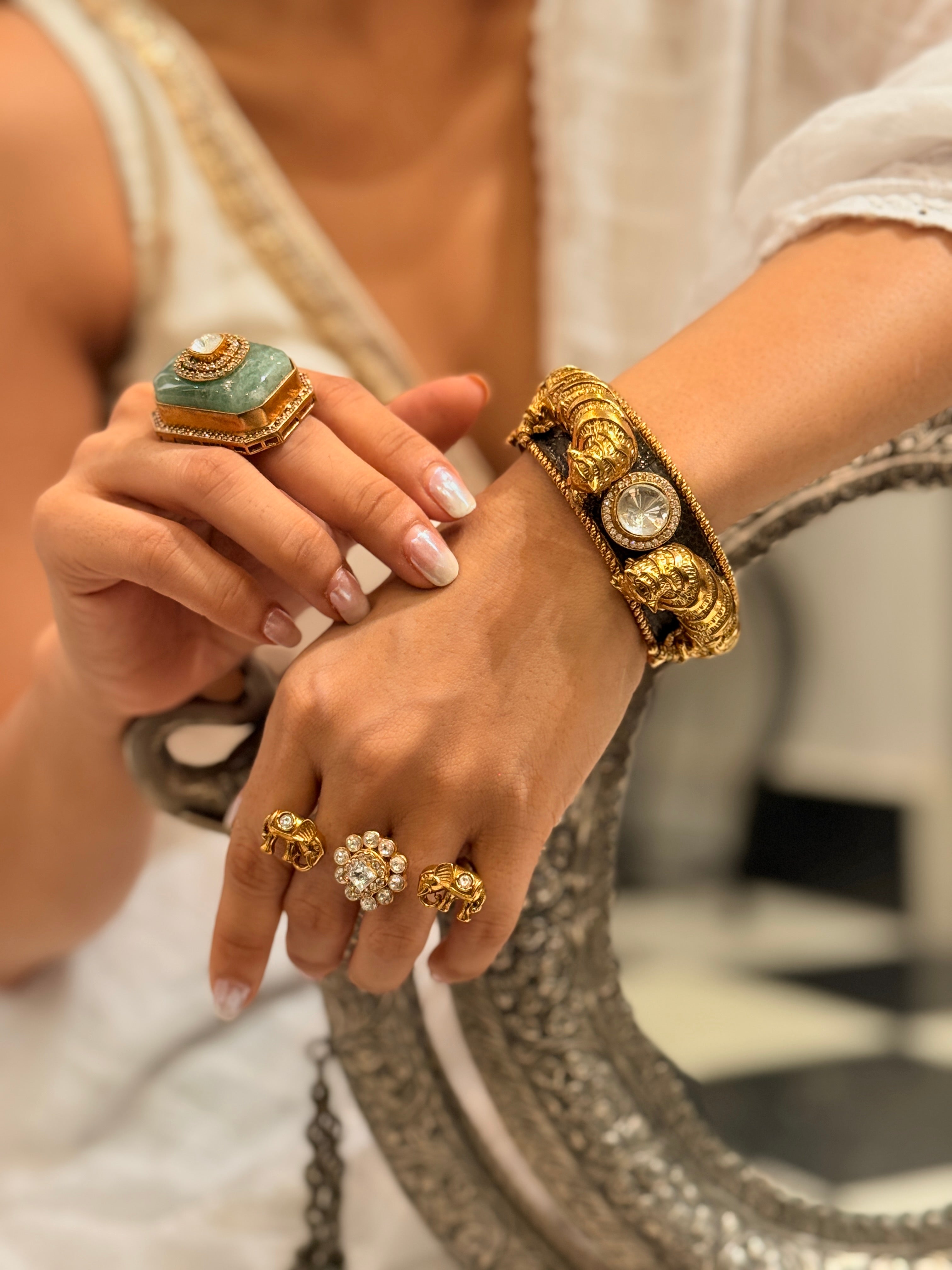 Gaj Dual Finger Ring
