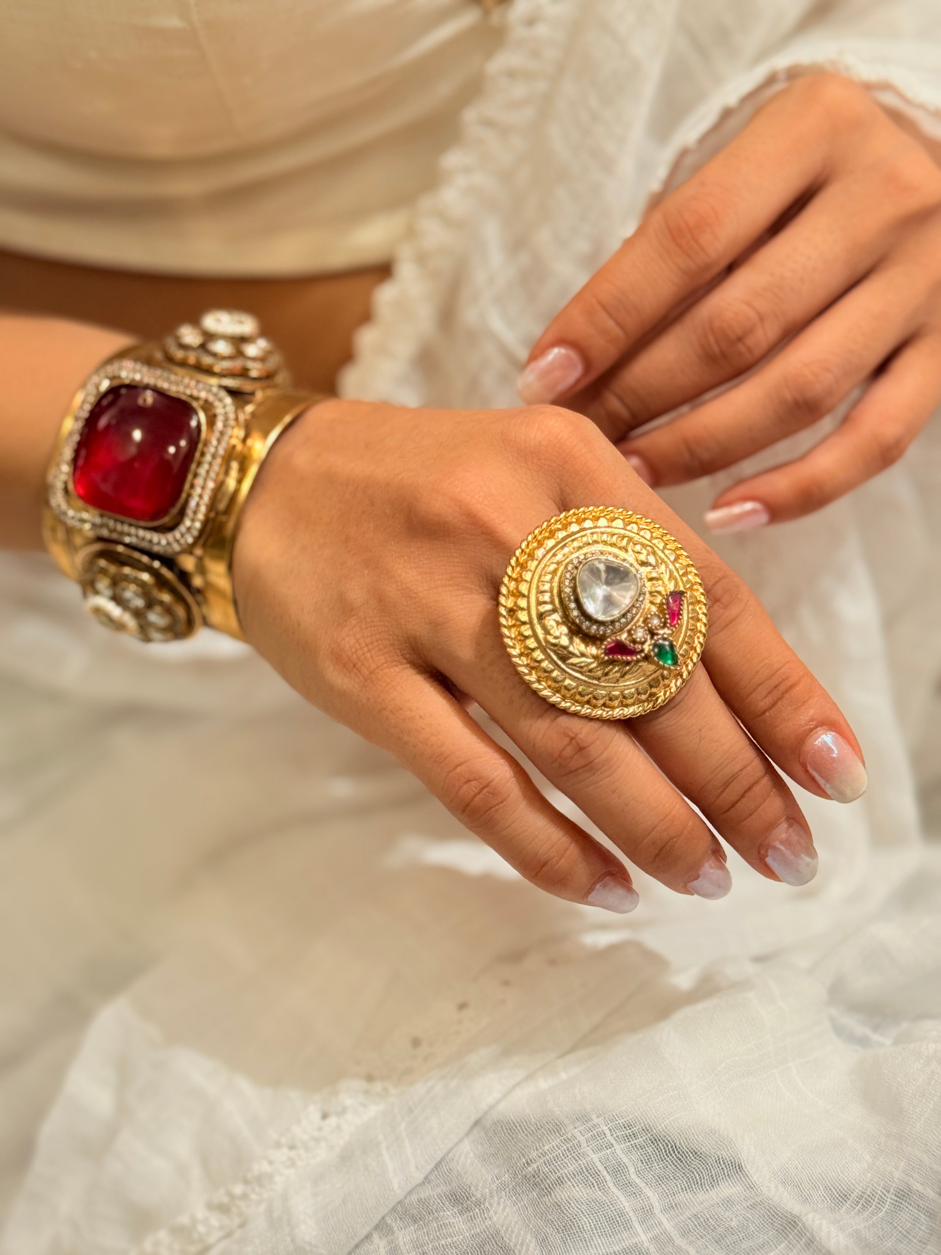 Polki Mandala Ring