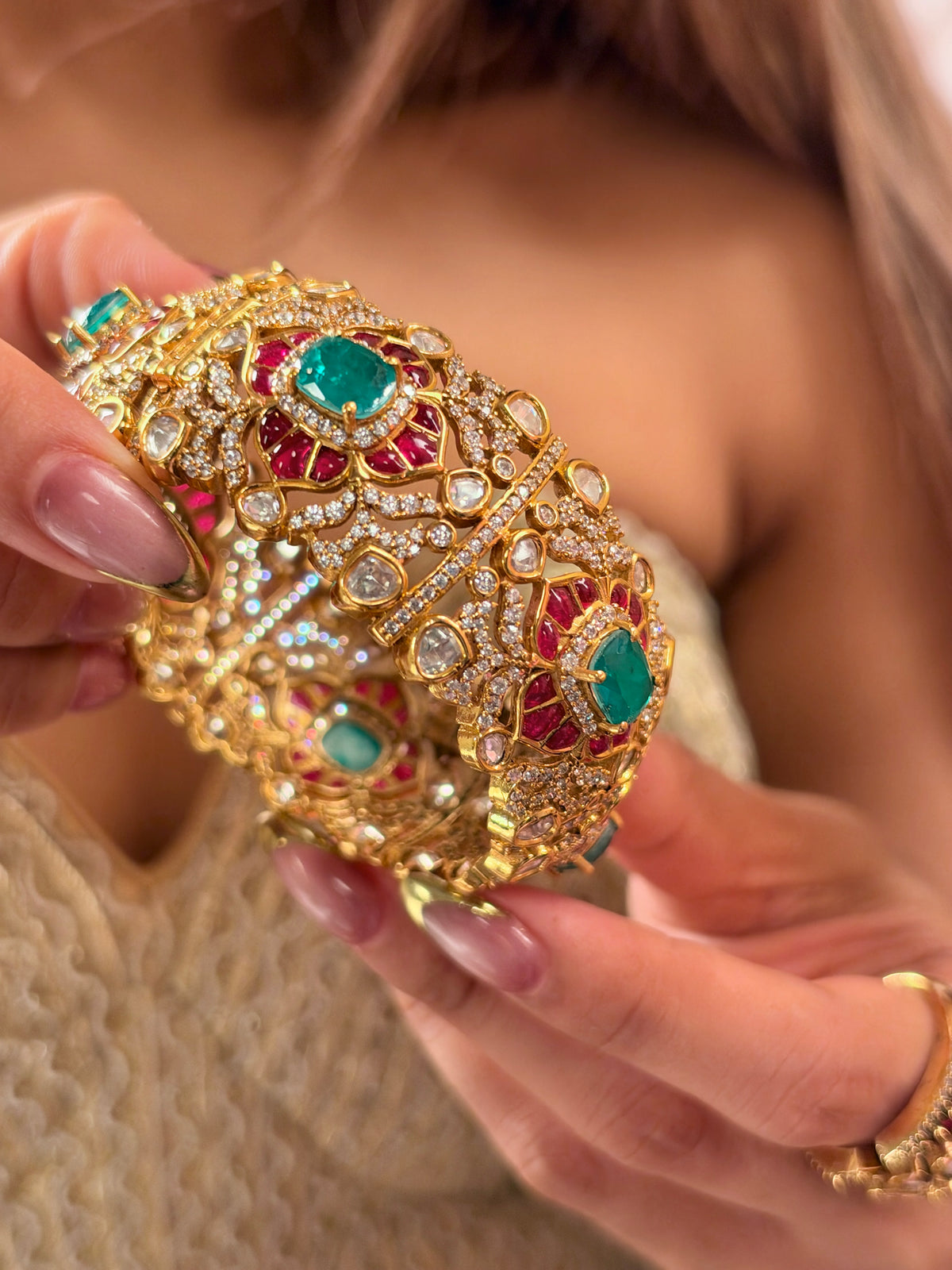 Heeraka polki Bangle