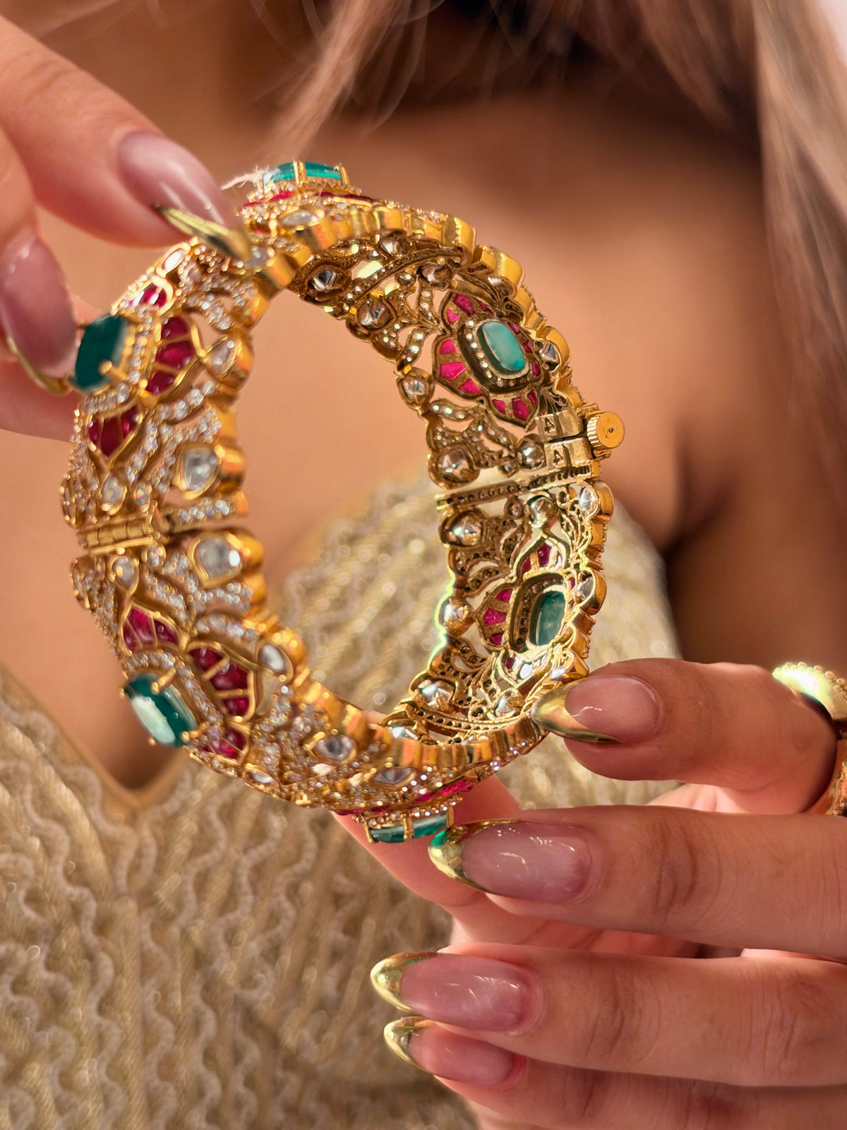 Heeraka polki Bangle