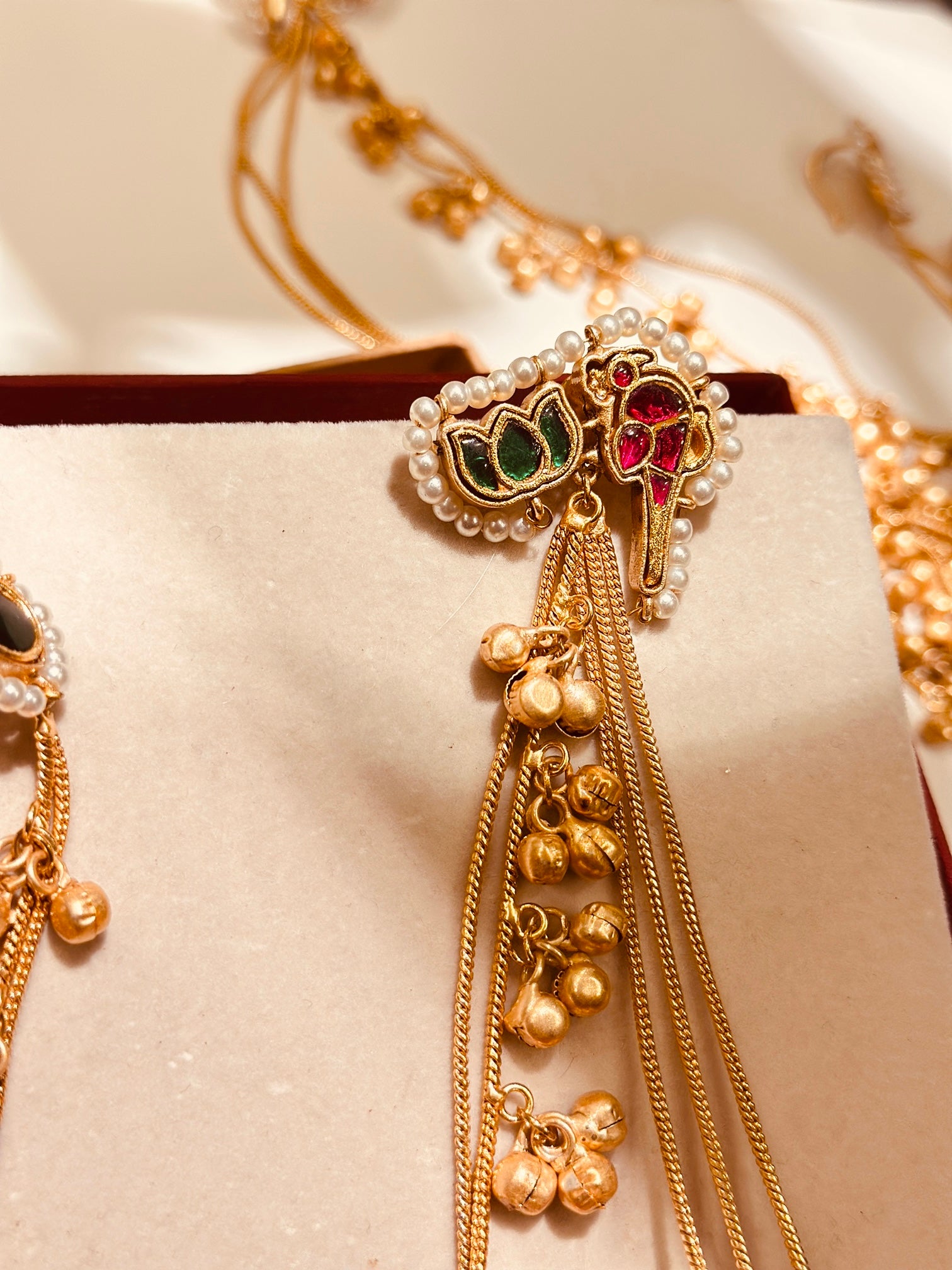 Komal Peacock Ear Chain