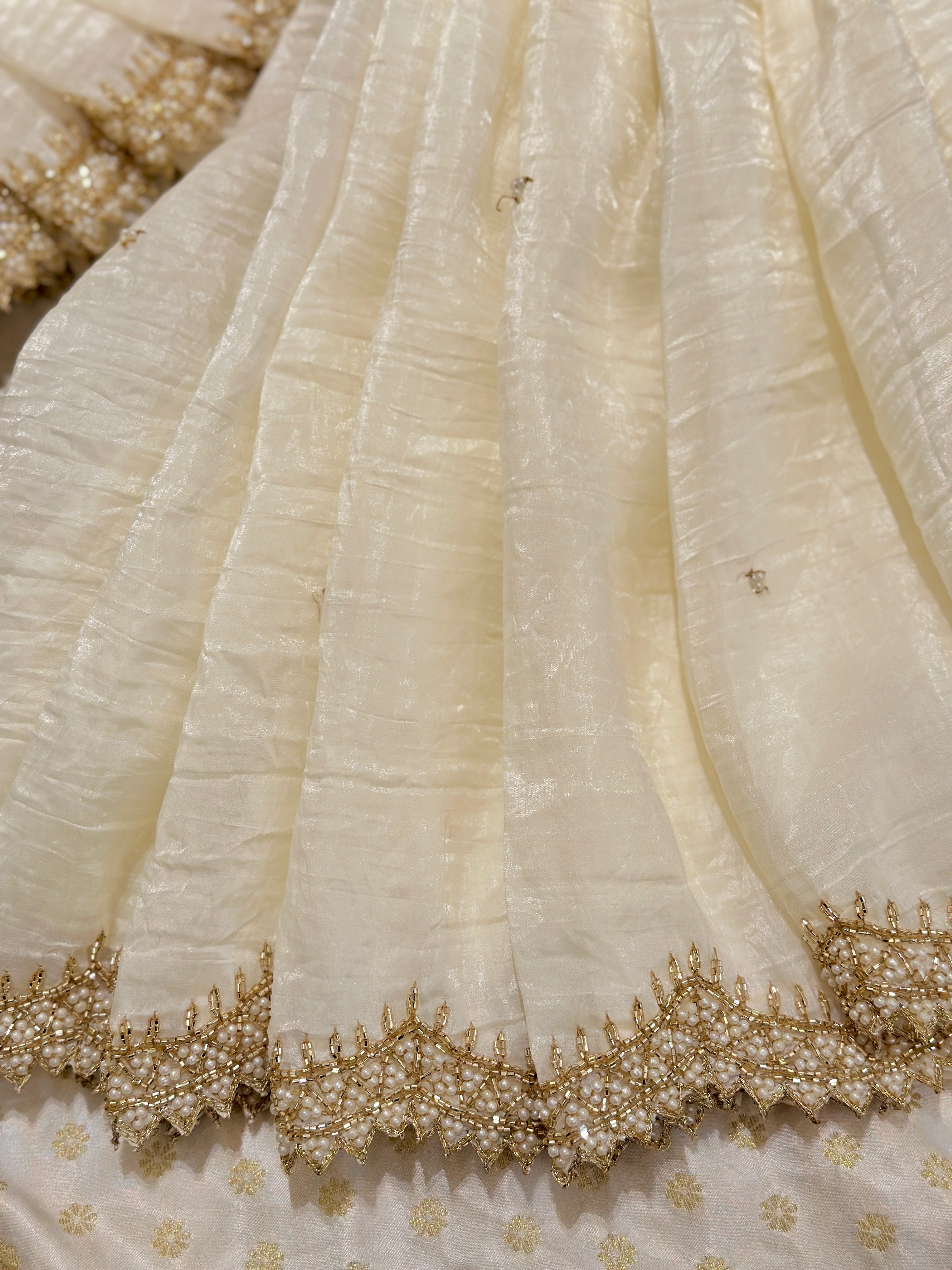 Ivory Moonlight Saree